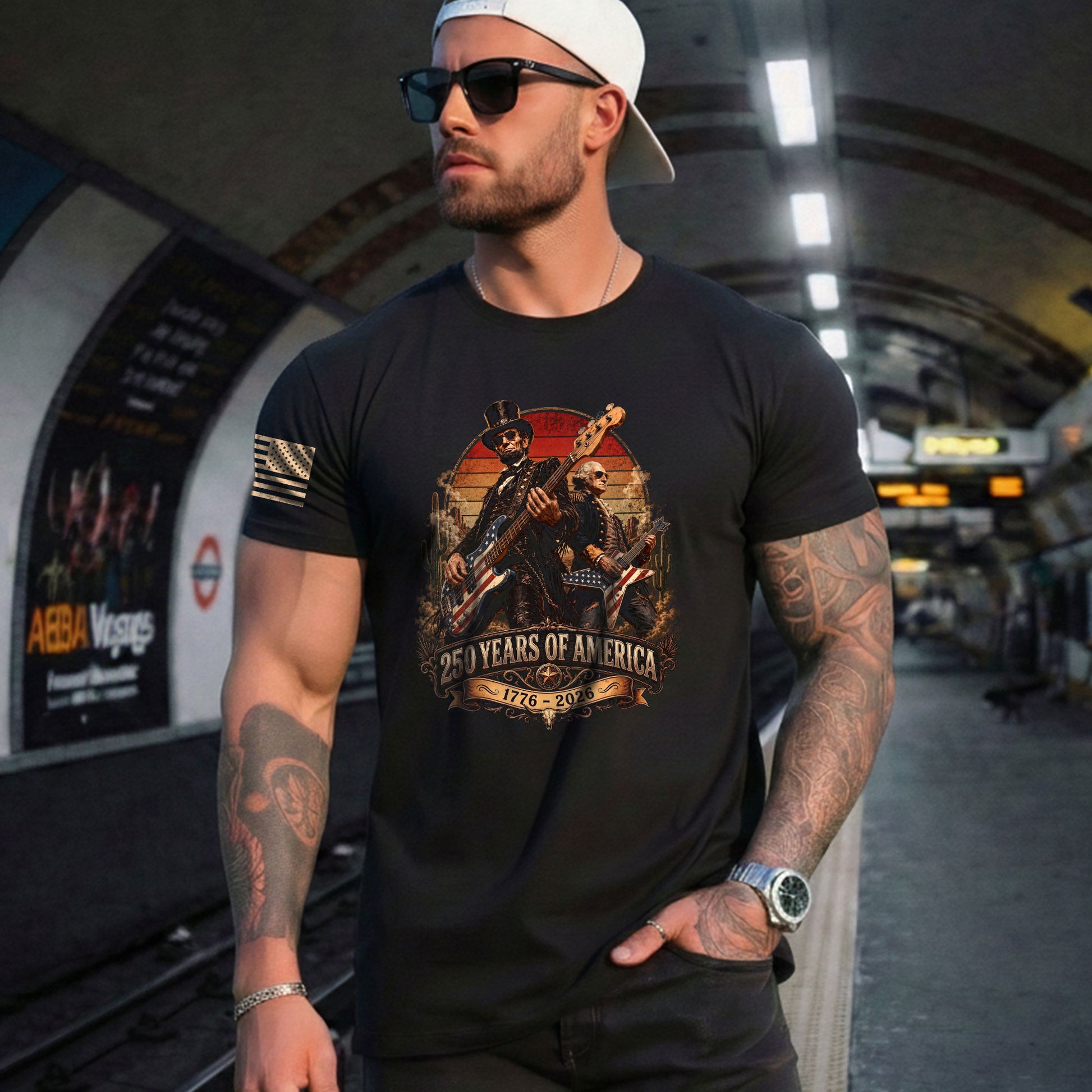 250 Years of America Shirt Vintage Patriotic Guitar Rock Freedom Tee 1776–2026 - Rust Field Wear