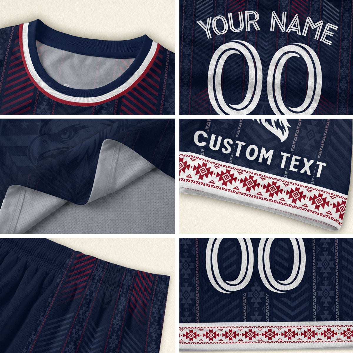 Personalized Youth Soccer Jersey Style Custom Name Number USA Kids Activewear Top - Rust Field Wear