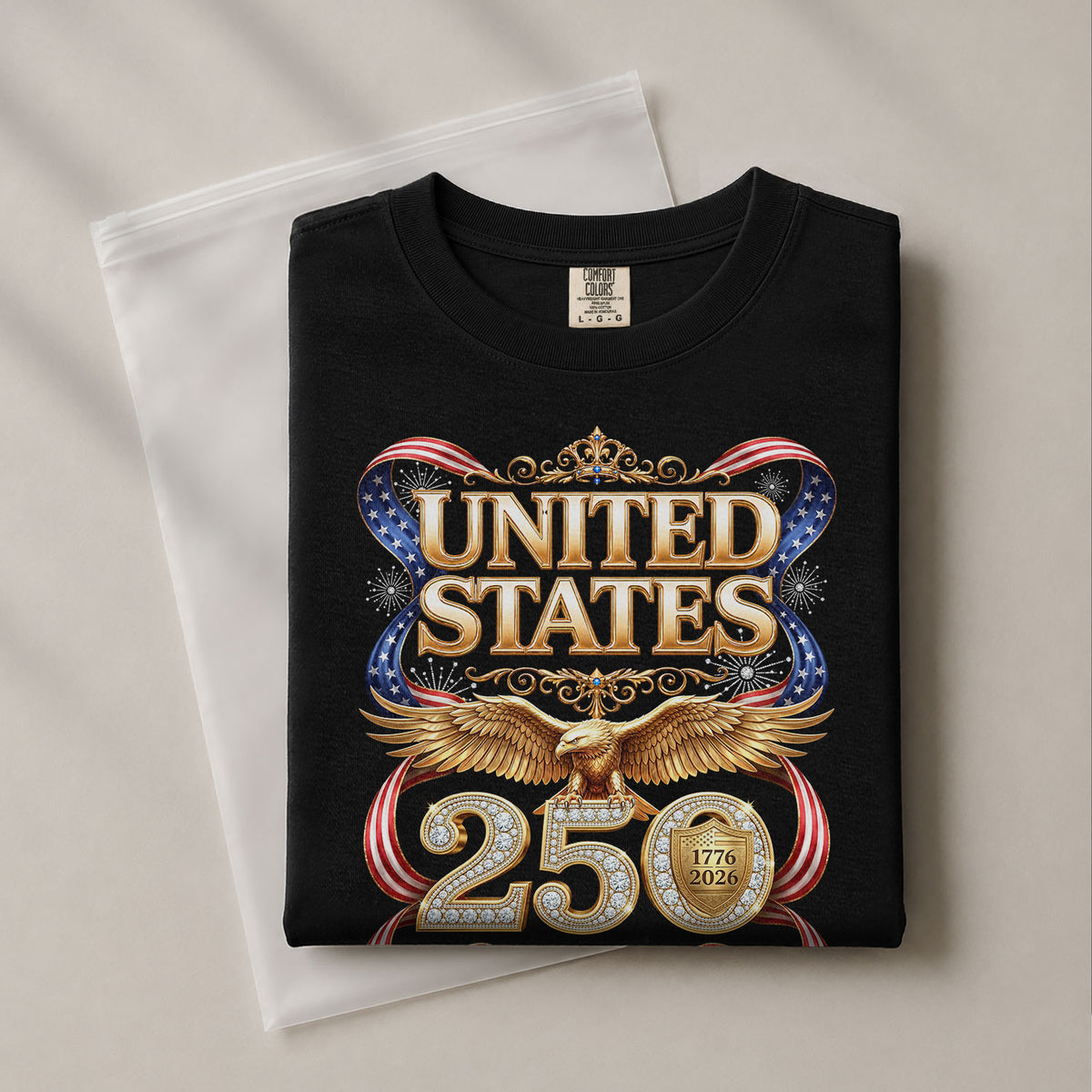 Eagle Crown Holiday Graphic Tee Customized Custom Family Name United States Shirts - Rust Field Wear