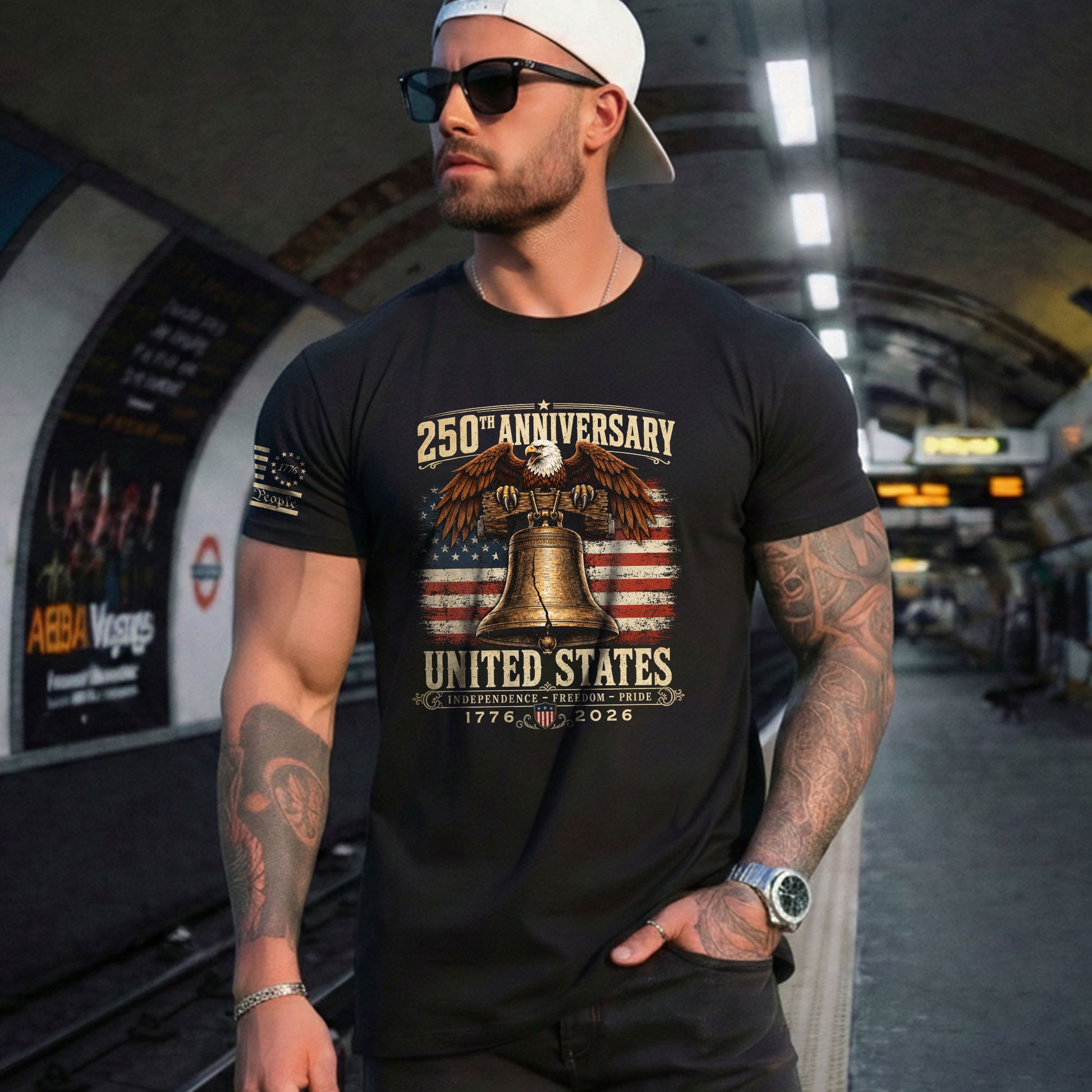 Liberty Bell Eagle Shirt 250th Anniversary 1776-2026 United States Patriotic Graphic Tee - Rust Field Wear