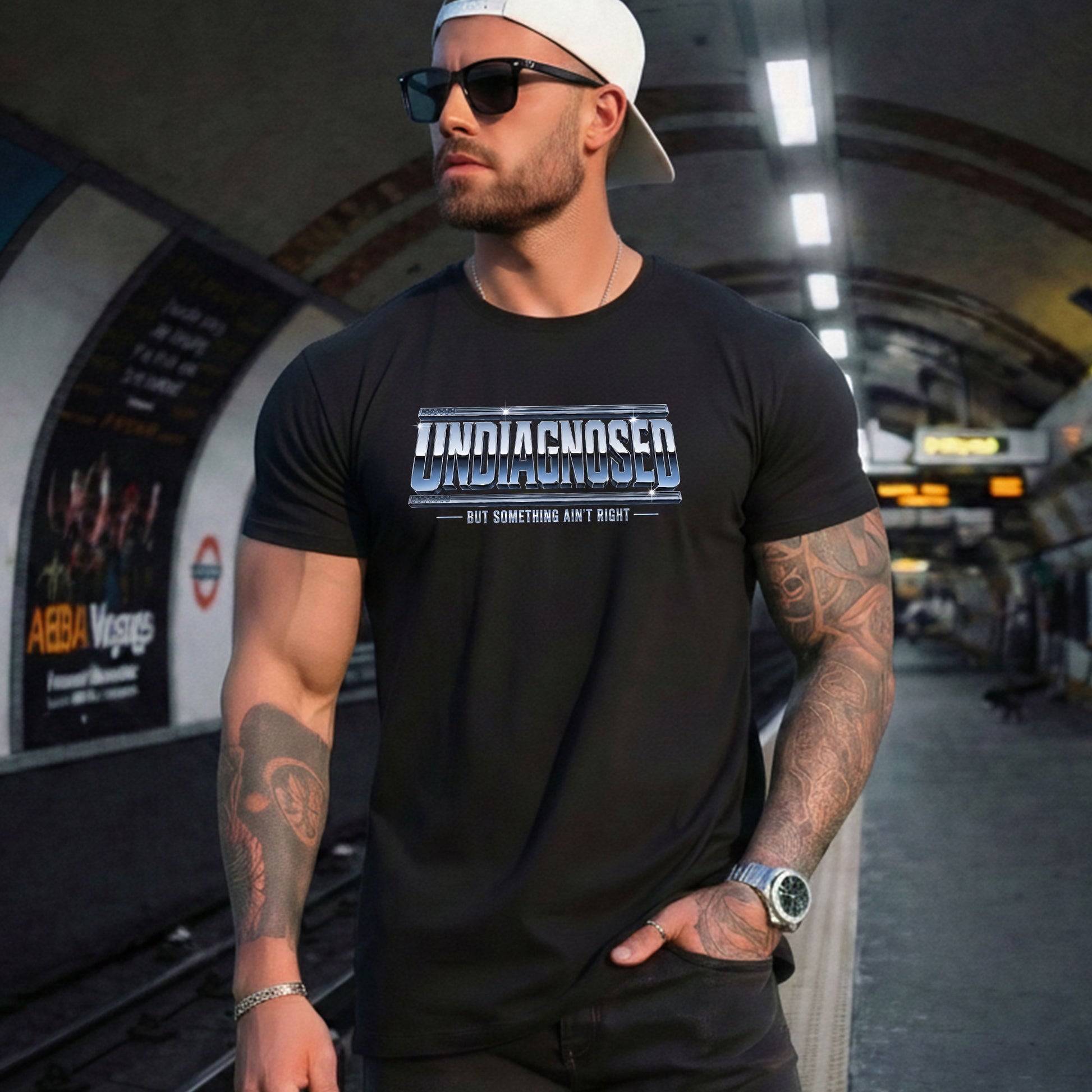 Funny Slogan Graphic Tee Undiagnosed But Something Ain't Right Casual Cotton Shirt - Rust Field Wear