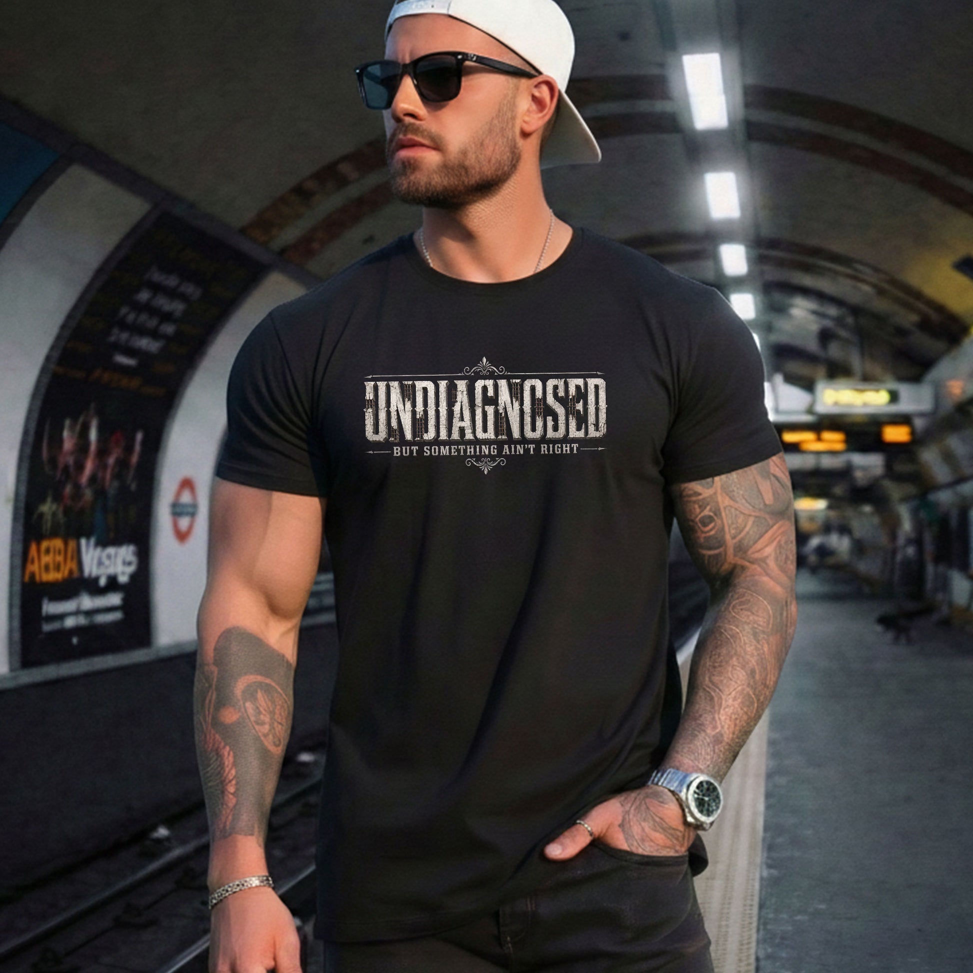 Undiagnosed But Something Ain't Right Vintage Style Graphic T-Shirt Casual Unisex Top - Rust Field Wear