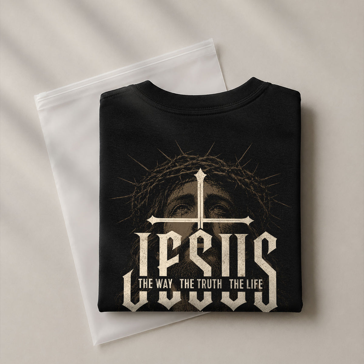Jesus The Way The Truth The Life Shirt Crown Of Thorns Faith Christian Cross T-Shirt upsale - Rust Field Wear