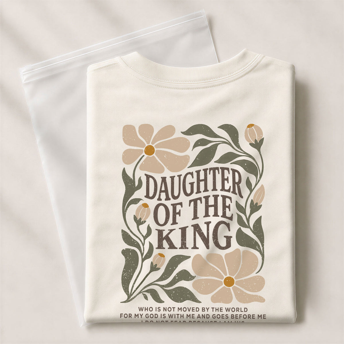 Daughter Of The King Floral 2 Corinthians 6 18 Christian T Shirt Apparel Top Women - Rust Field Wear