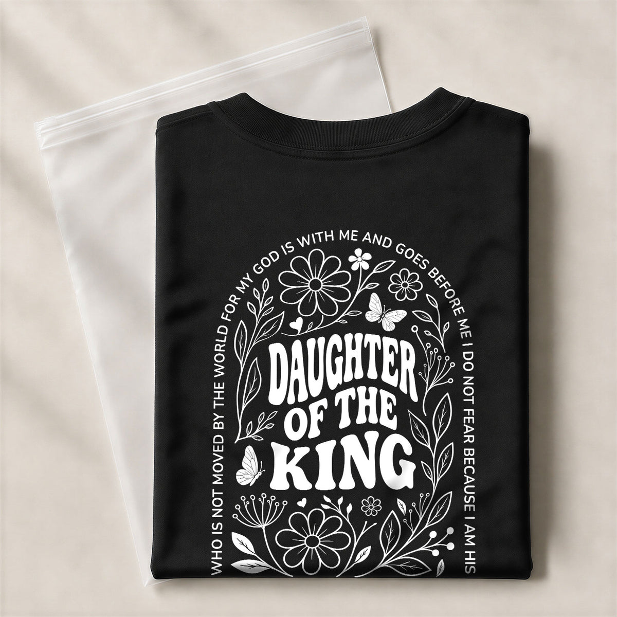 Daughter Of The King Shirt Wildflower Butterfly 2 Corinthians 6 18 Christian Graphic Tee - Rust Field Wear
