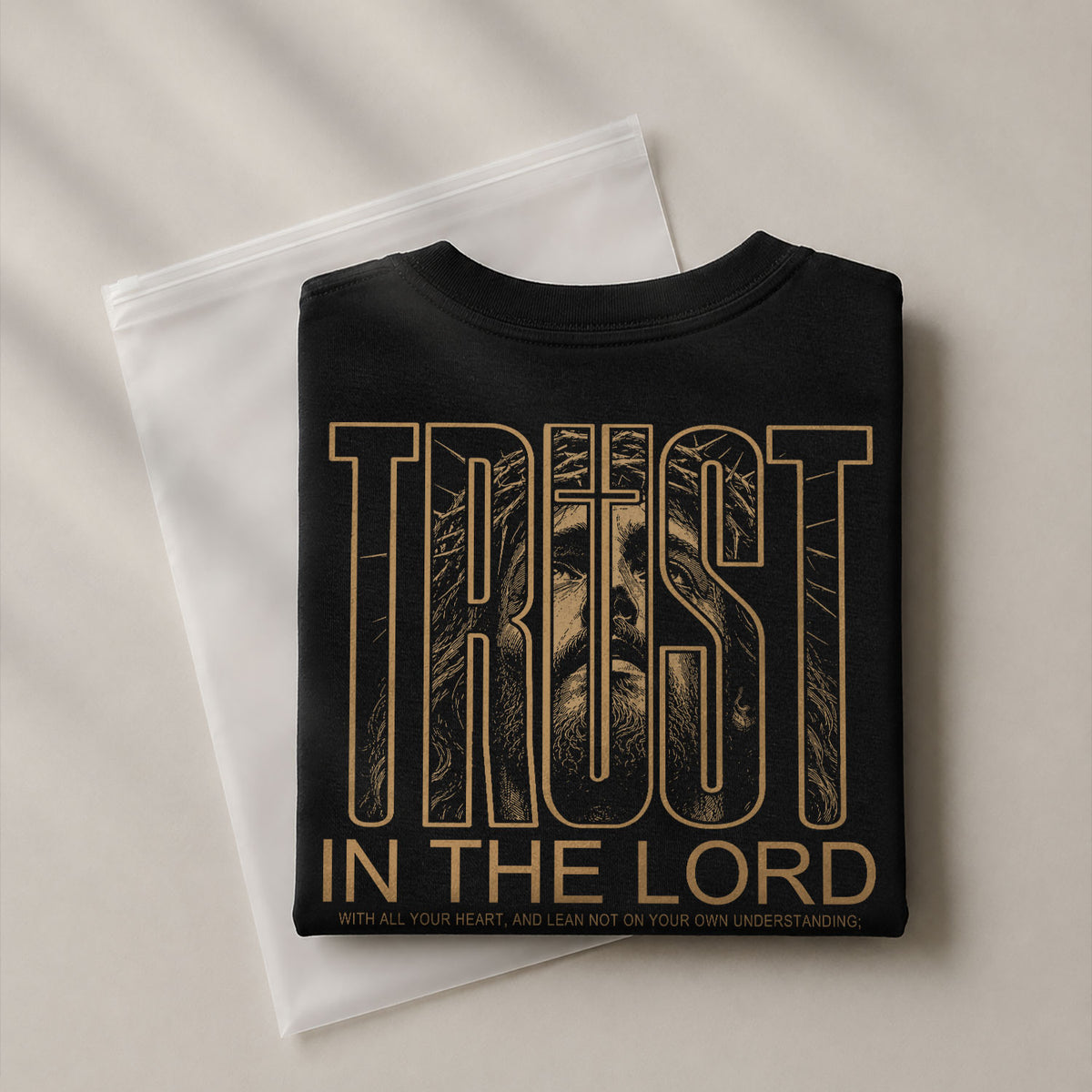 Trust In The Lord Jesus Proverbs 3 5 6 Graphic Christian T Shirt Apparel Men Clothing - Rust Field Wear