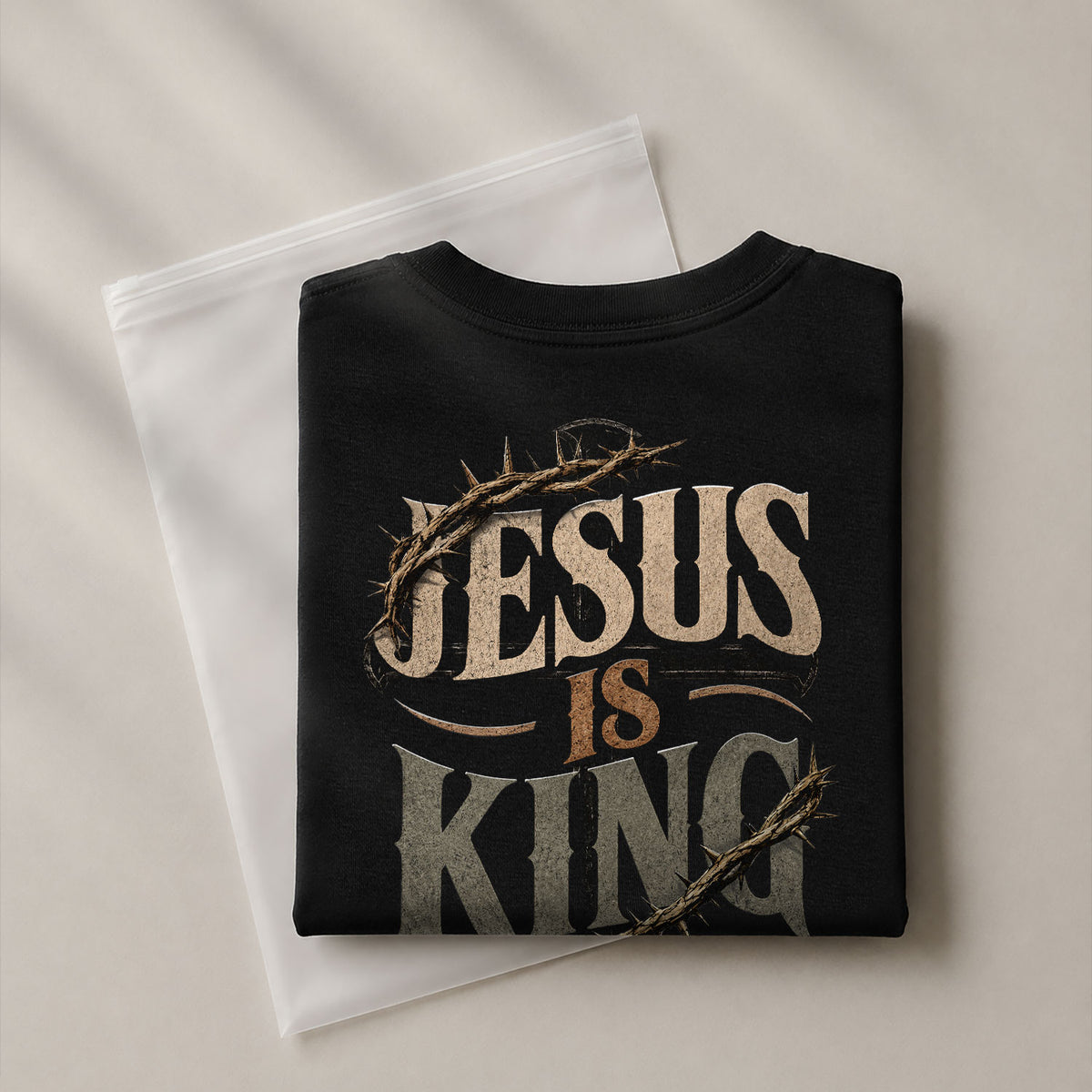 Jesus Is King T Shirt Christian Cross Crown Of Thorns John 14 6 Bible Verse Religious Apparel Tee - Rust Field Wear