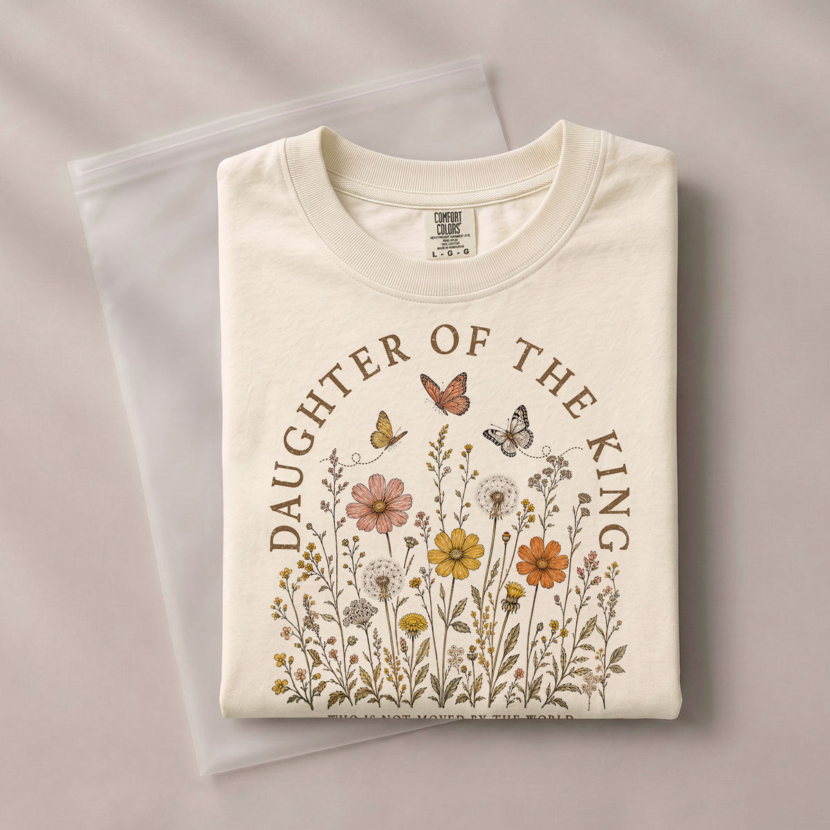 Daughter Of The King Shirt Butterfly Christian 2 Corinthians 6 18 Faith Graphic Tee - Rust Field Wear