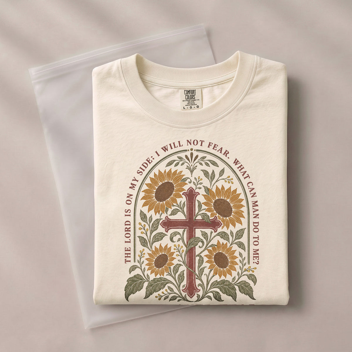 Faith Over Fear Shirt Women Sunflower Cross Christian Shirt Aesthetic Bible Verse Graphic - Rust Field Wear