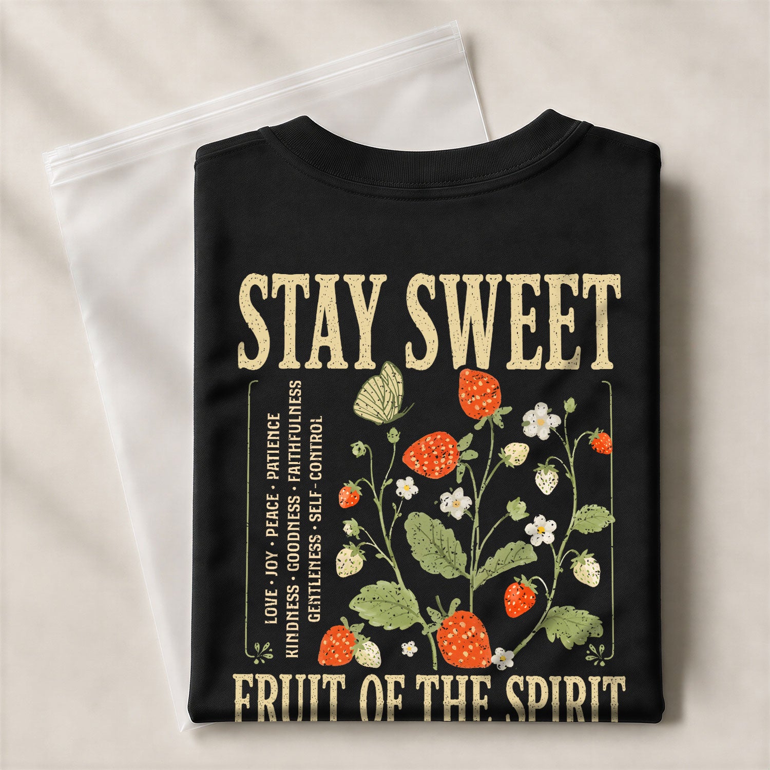 Stay Sweet Fruit Of The Spirit Galatians 5 22 23 Berry Christian Tee For Women Apparel
