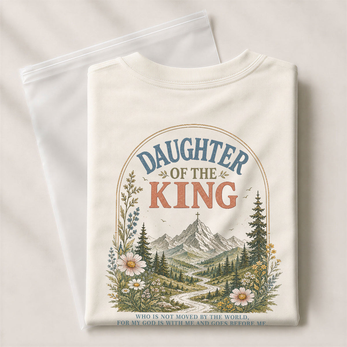 Inspirational Christian Daughter King Mountain Aesthetic Women Graphic Tee Shirt Vintage - Rust Field Wear