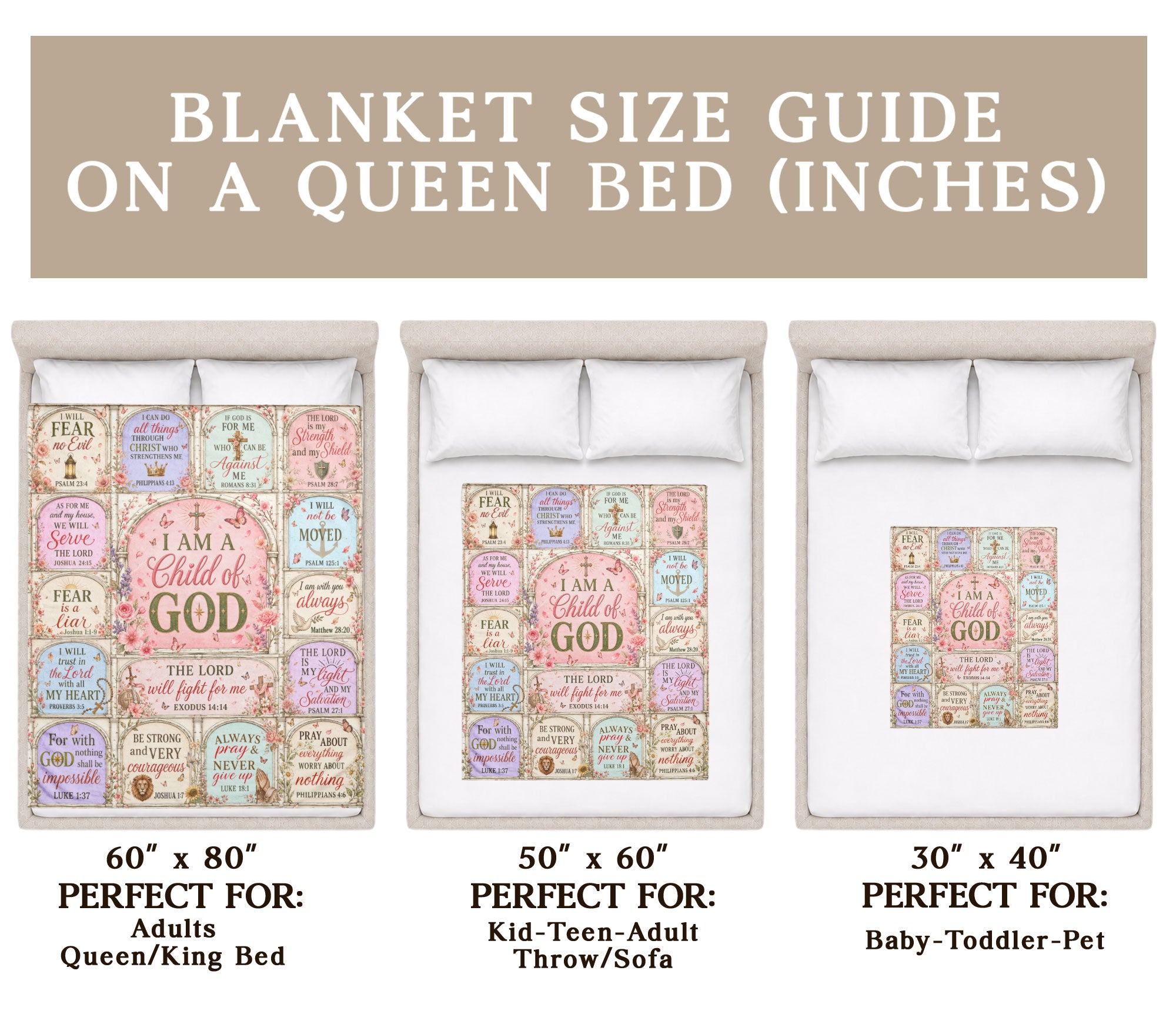 I Am A Child Of God Blanket Pink Bible Verse Throw Cozy Christian Scripture Faith Gift