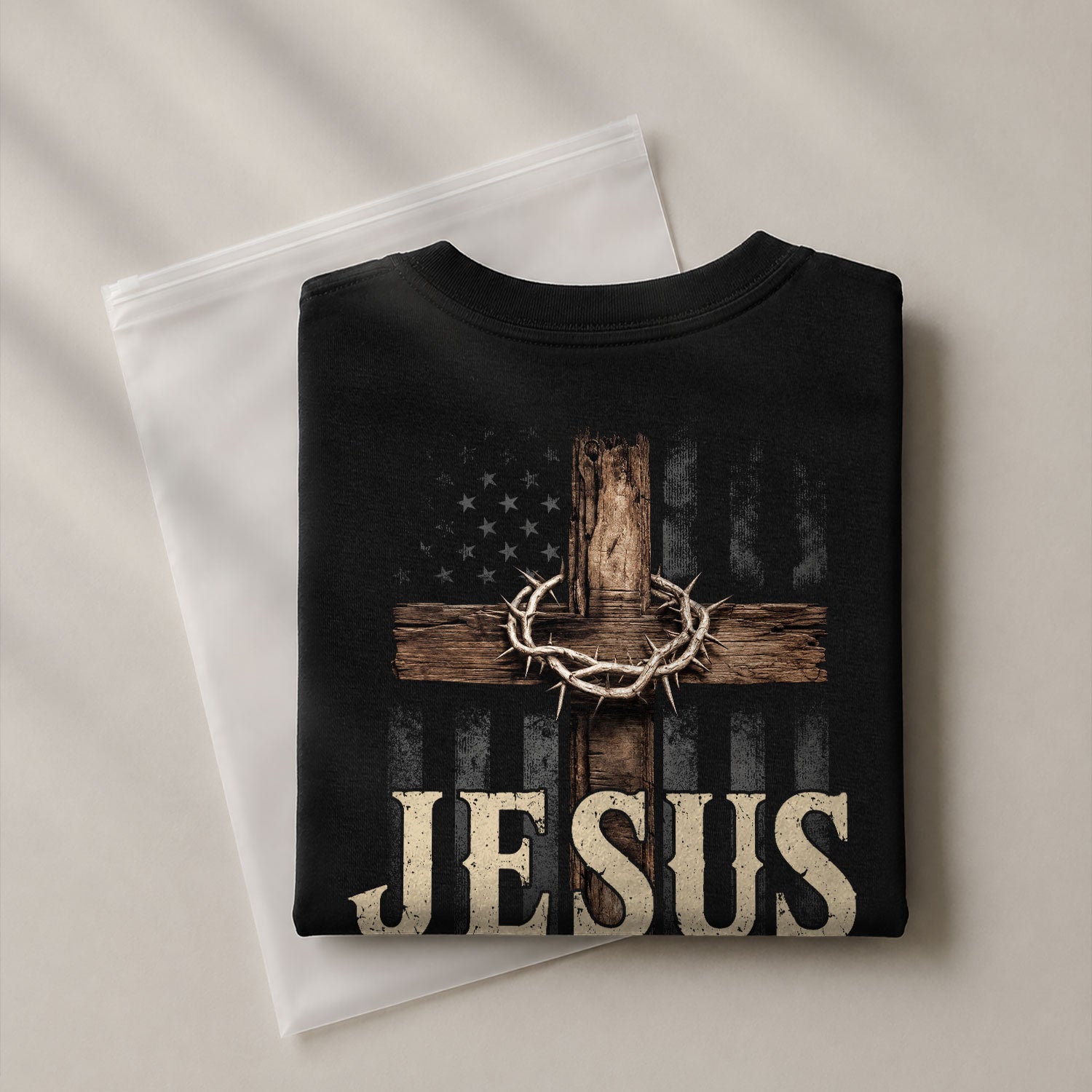 Jesus The Way The Truth The Life Men T-Shirt John 14 6 Wooden Cross Christian Graphic Tee