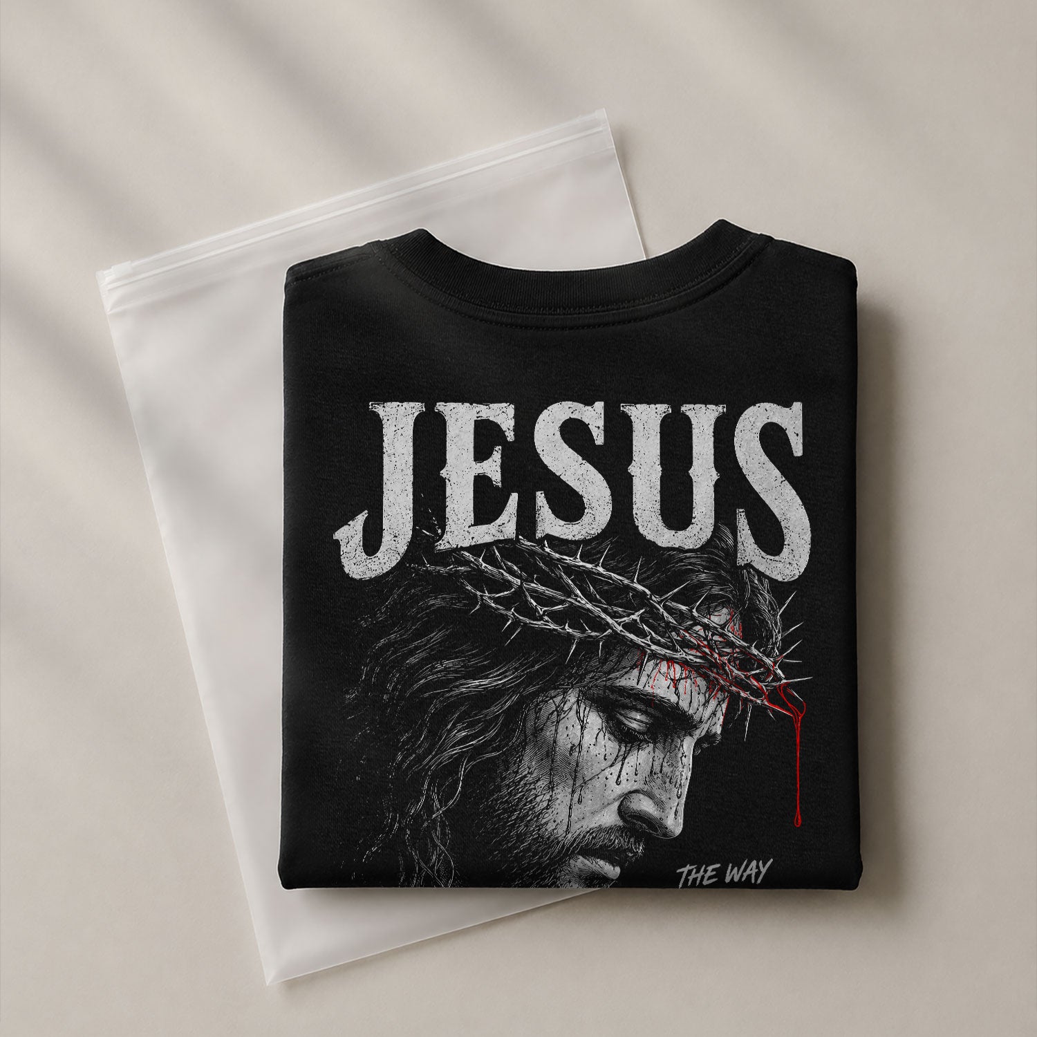Jesus Shirt The Way The Truth The Life Men T-Shirt Crown of Thorns Christian Faith Tee