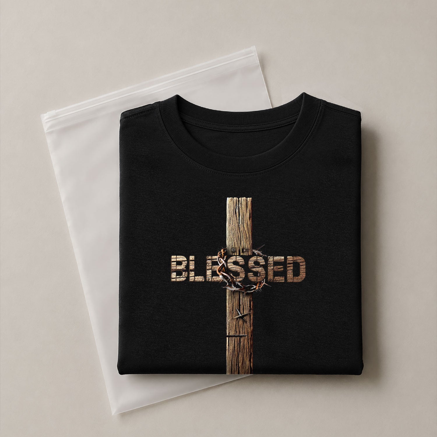 Blessed Cross and Crown Edition, Christian Shirts for Men - Christian Tee Shirts - Rust Field Wear