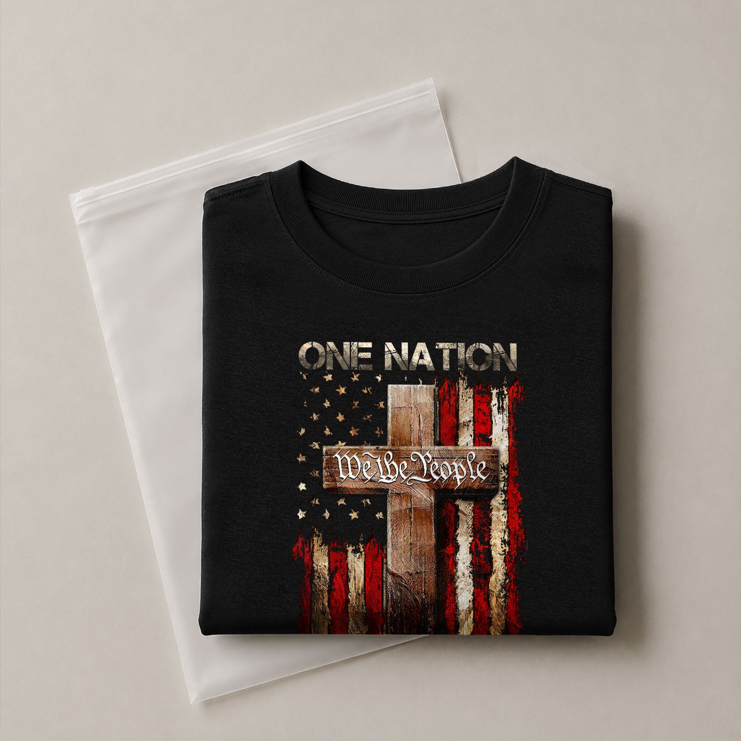 Christian Shirts for Men, One Nation Under God We The People - Christian Tee Shirts - Rust Field Wear