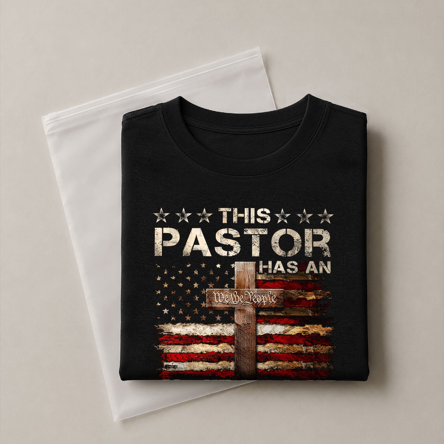 Christian Shirts for Men, Awesome Pastor A Proud Congregation's Statement of Faith - Christian Tee Shirts - Rust Field Wear