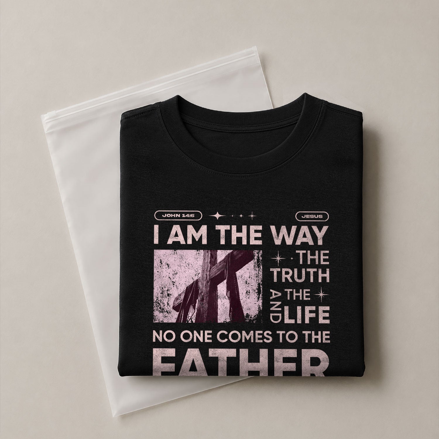 The Way, Truth and Life Cross, Christian Shirts for Men - Christian Tee Shirts - Rust Field Wear