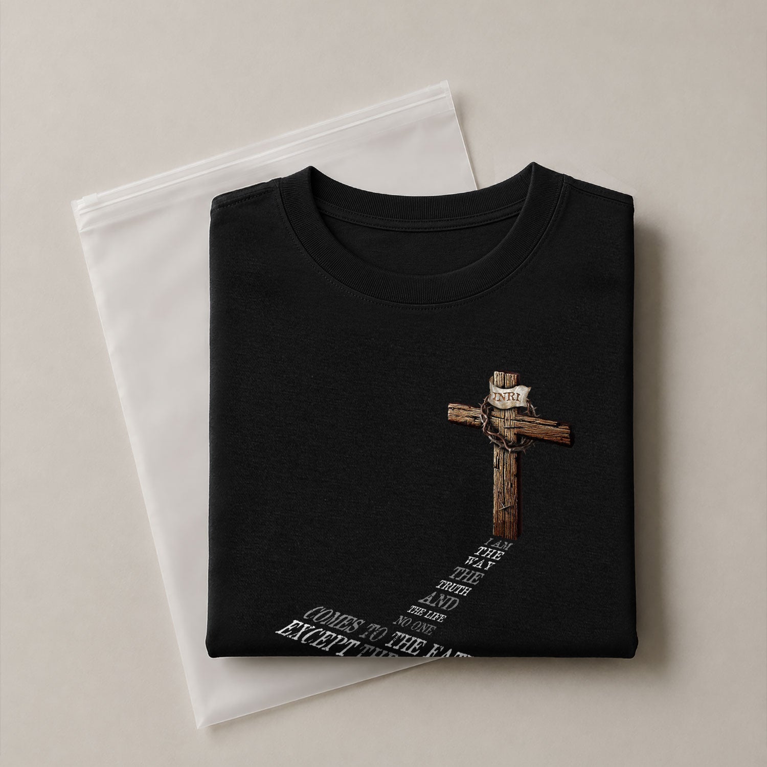 INRI Cross John 14:6 - Christian Tee Shirts, Christian Shirts for Men - Rust Field Wear