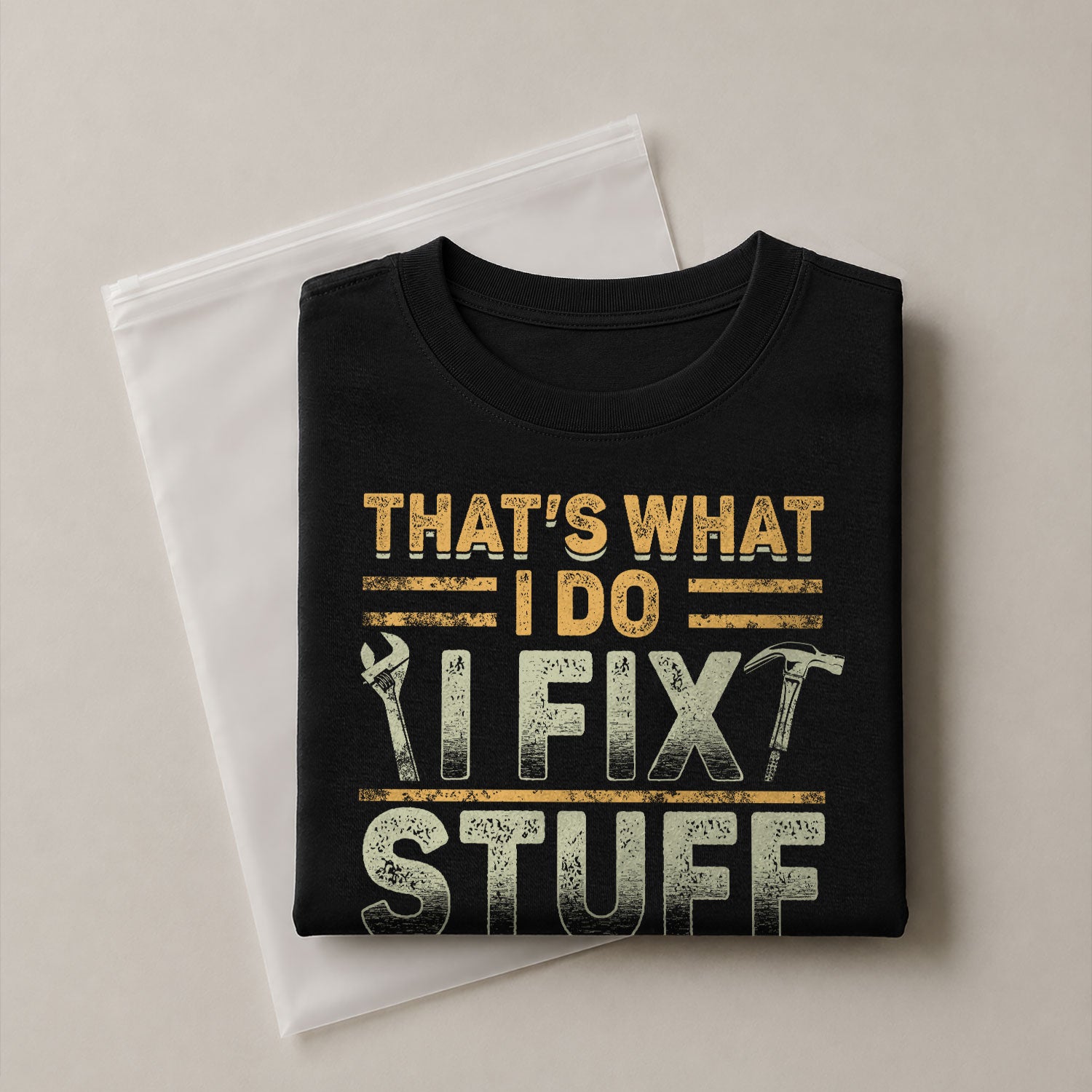 Men I Fix Stuff And I Know Things Quote T-Shirt Graphic Print Vintage Sleeves Tee Shirt