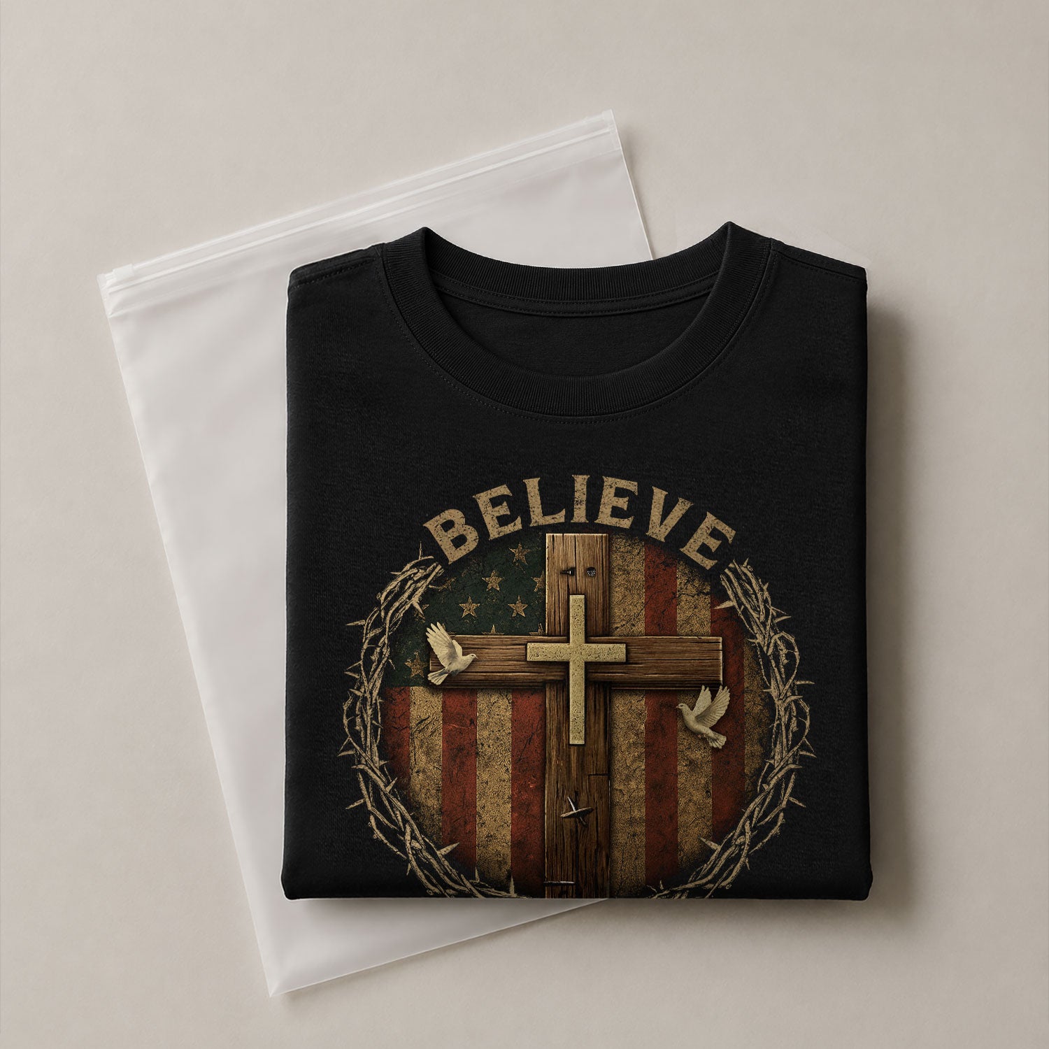 Christian Shirts for Men - Believe The Cross Still Speaks, Christian Tee Shirts - Rust Field Wear