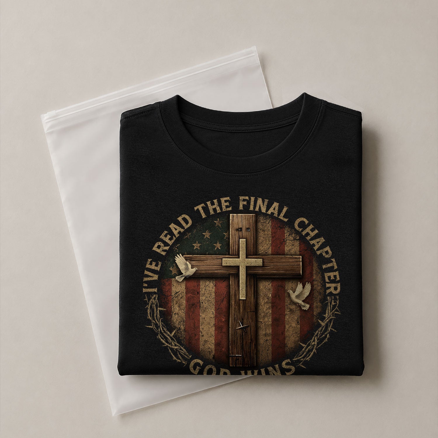 Faith Based Christian Tee Shirts, I’ve Read the Final Chapter, God Wins T Shirts - Christian Shirts for Men - Rust Field Wear