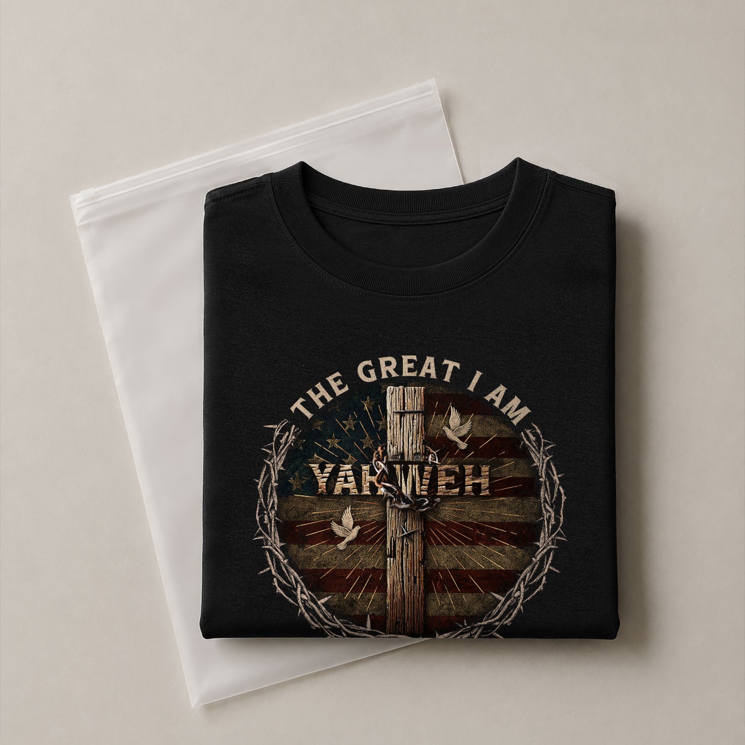 The Great I AM Yahweh Reigns - Christian Tee Shirts, Christian Shirts for Men - Rust Field Wear
