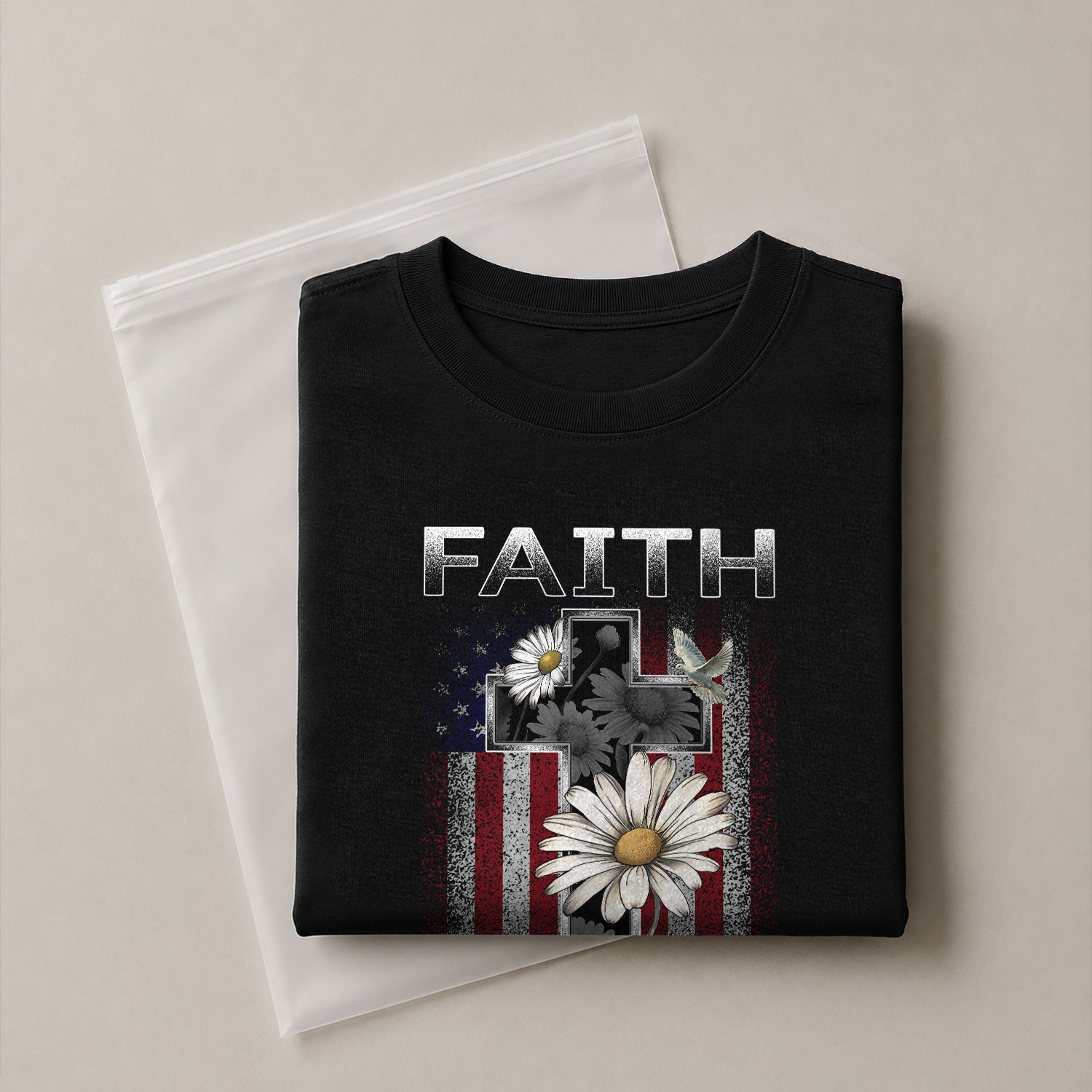 Faith Over Fear Christian Floral - Christian Tee Shirts, Christian Shirts for Men - Rust Field Wear