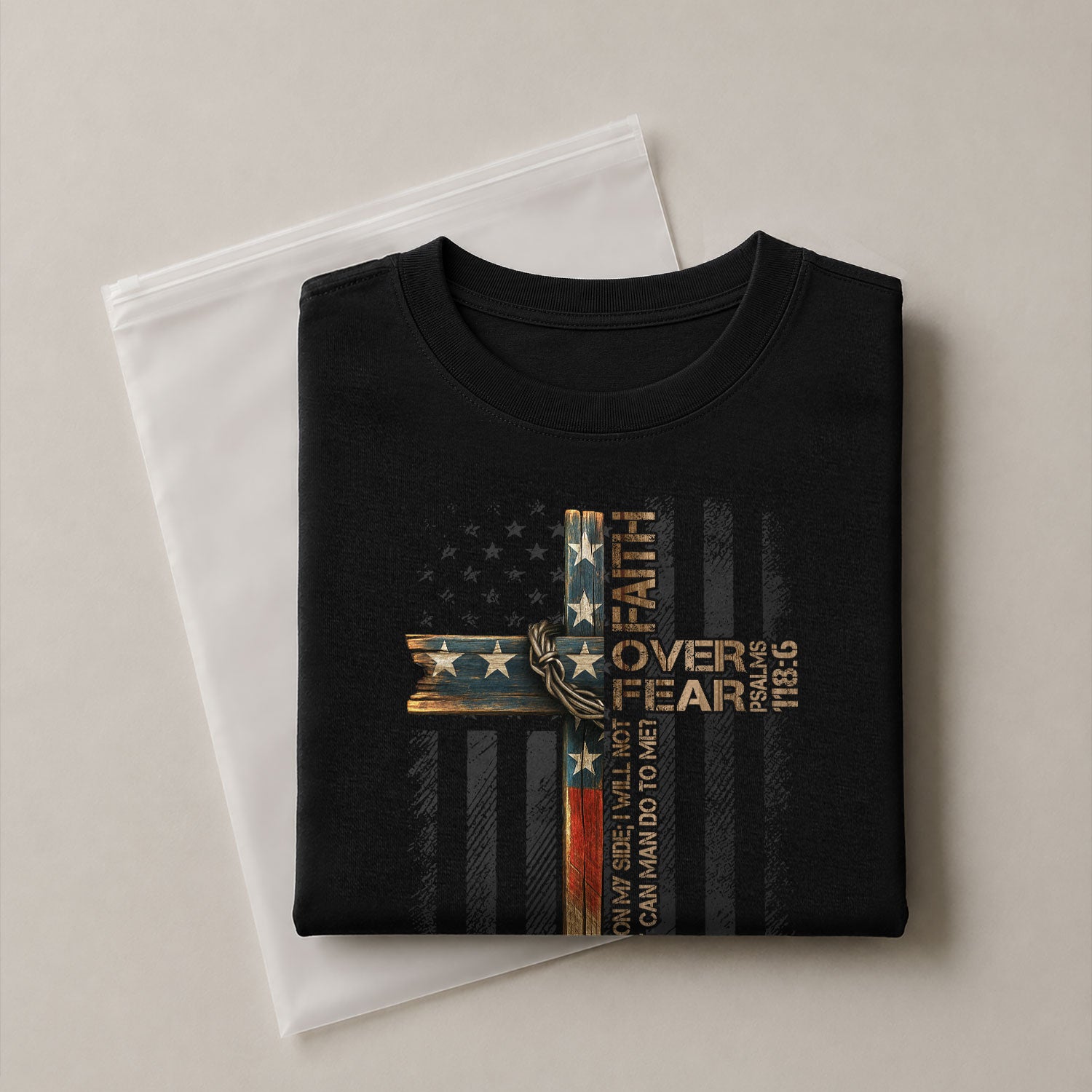 Faith Over Fear Psalm 118:6 Collection , Christian Warrior Tees - Christian Tee Shirts, Christian Shirts for Men - Rust Field Wear