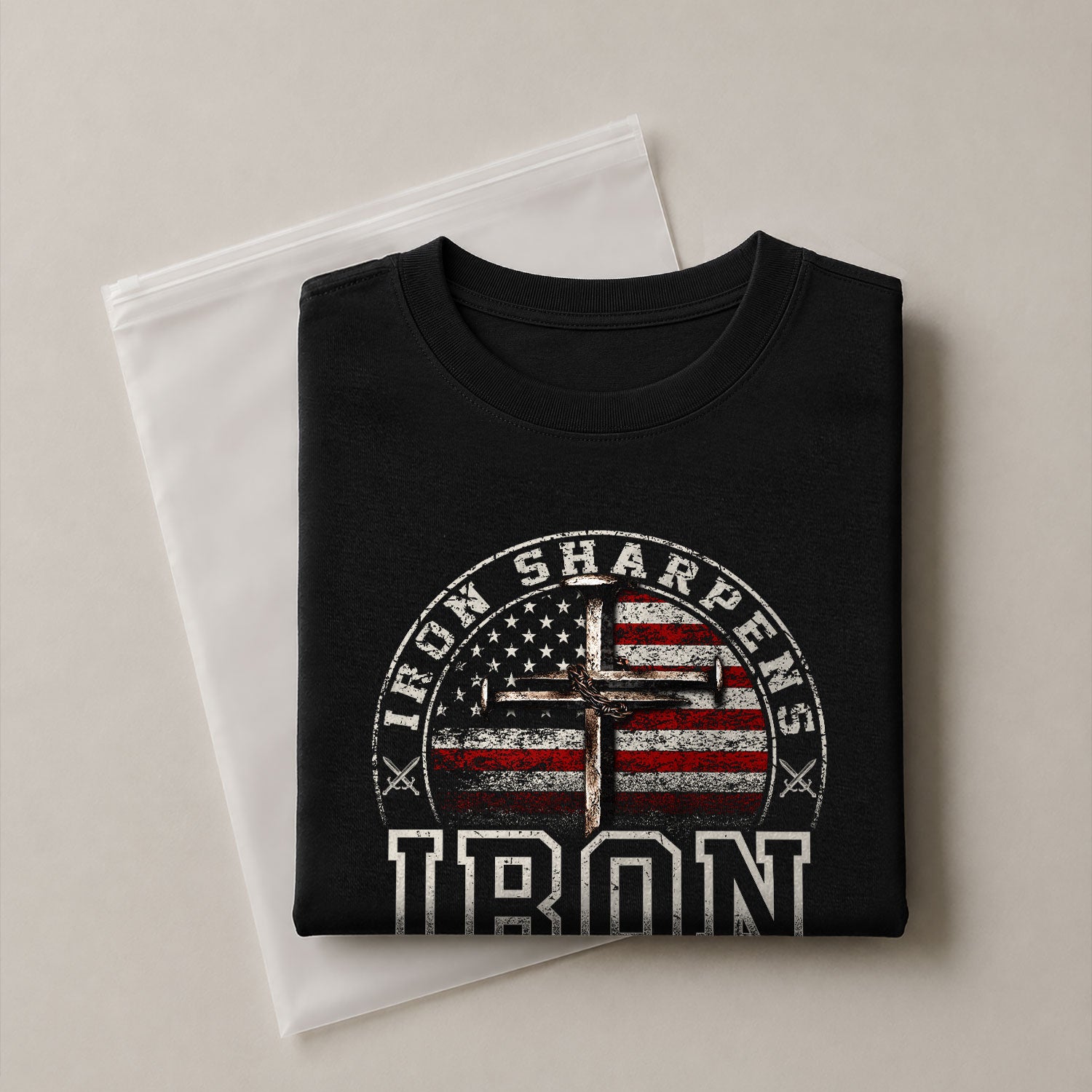 Christian Shirts for Men - Iron Sharpens Iron Christian, Christian Tee Shirts - Rust Field Wear
