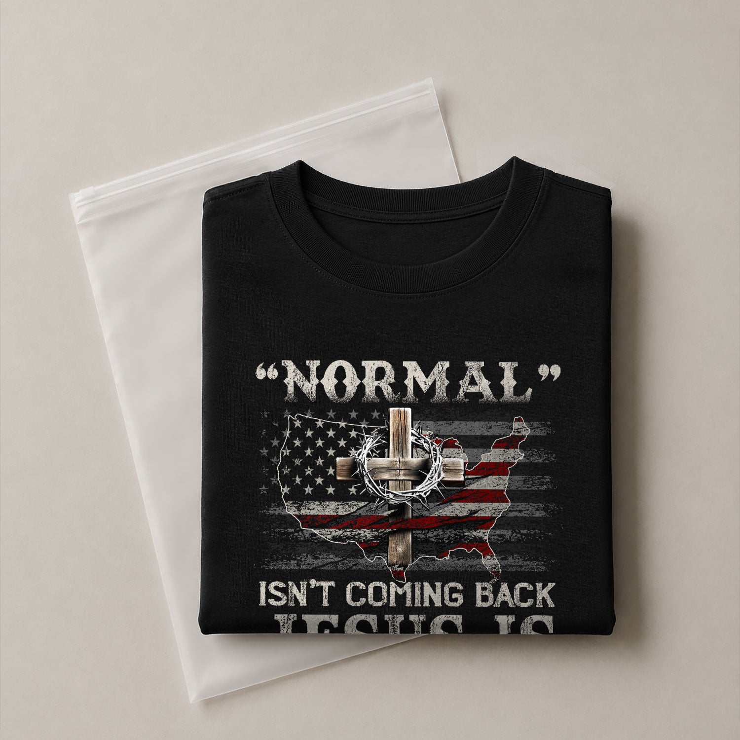 Jesus Is Coming Back Revelation 1:4 USA Christian, Christian Tee Shirts - Faith Shirts for Men - Rust Field Wear