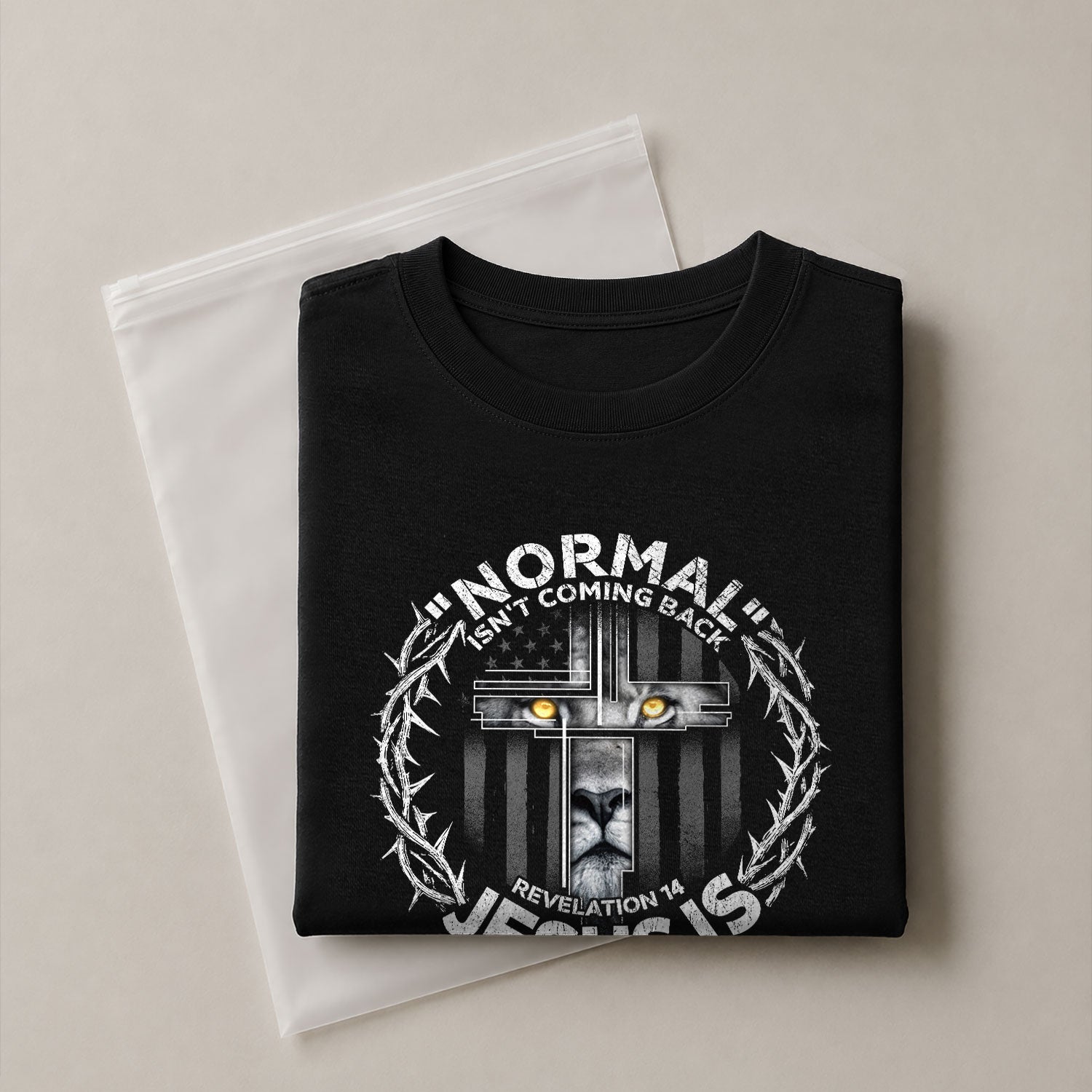 Christian Shirts for Men, Normal Isn’t Coming Back Jesus Is Lion Cross - Christian Tee Shirts - Rust Field Wear