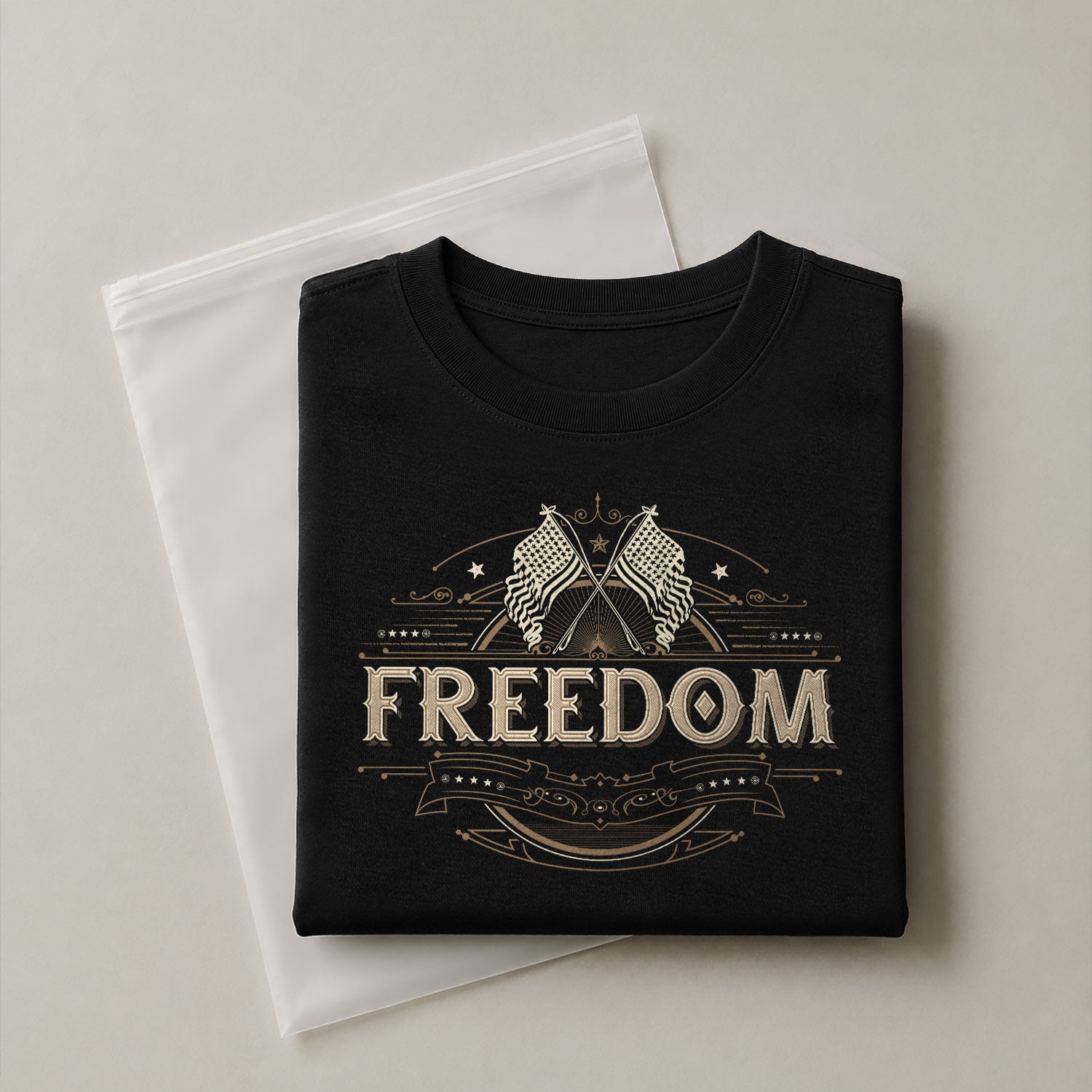 Freedom T Shirt, Freedom Heritage Patriotic American Flag Tribute - Freedom Shirts for Men - Rust Field Wear