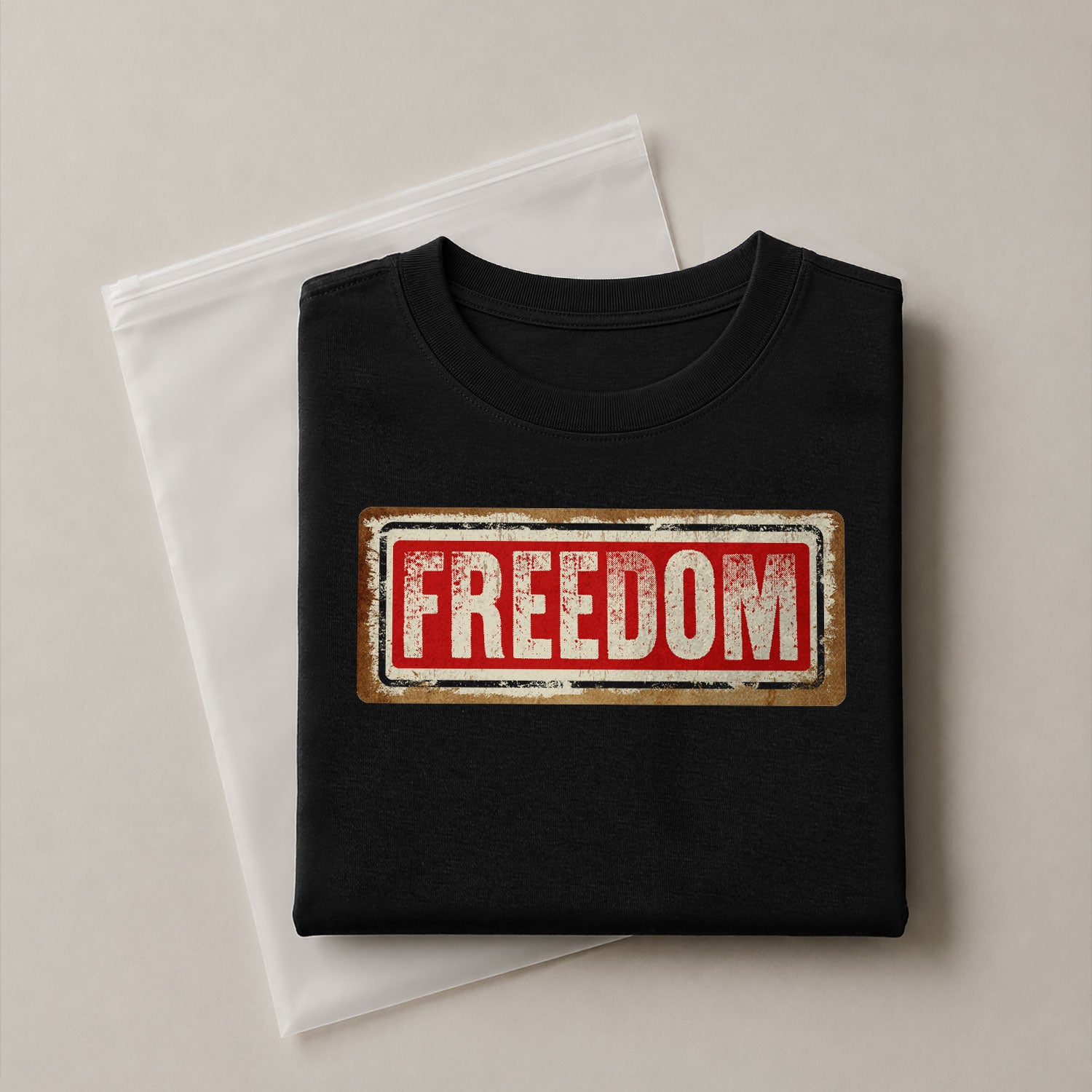 Patriotic T Shirts, Freedom Sign Patriotic Tribute - Freedom Shirts for Men - Rust Field Wear