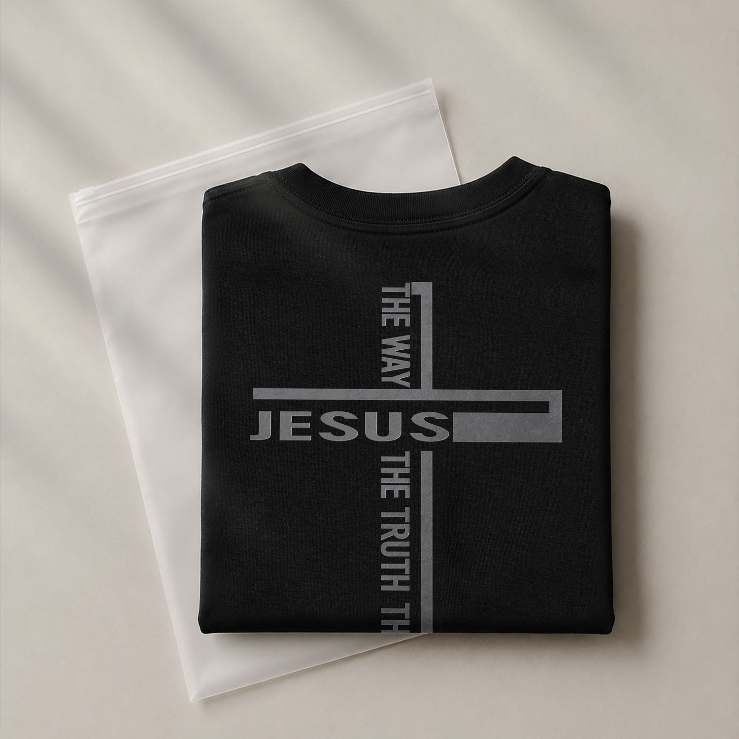 Christian Tee Shirts, Jesus Cross Typography Christian The Way The Truth The Life - Christian Shirts for Men - Rust Field Wear