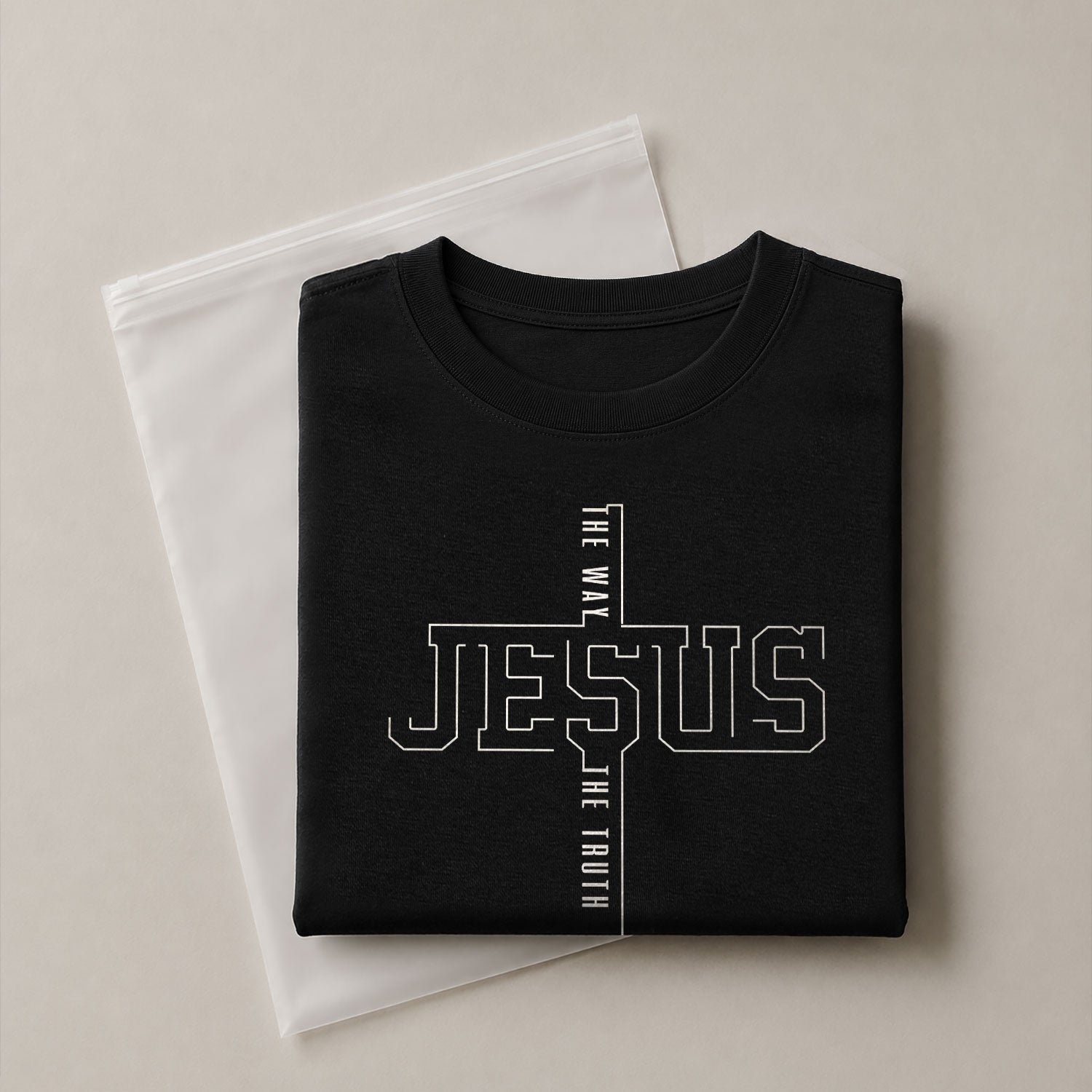 Jesus The Way The Truth The Life Cross Nail Design - Christian Tee Shirts, Christian Shirts for Men - Rust Field Wear