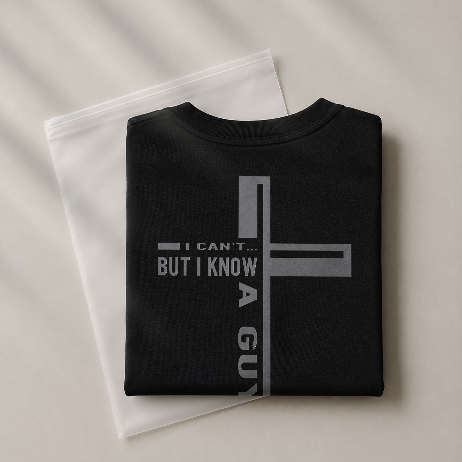 Christian Shirts for Men - I Can’t But I Know A Guy Cross Design Christian, Christian Tee Shirts - Rust Field Wear