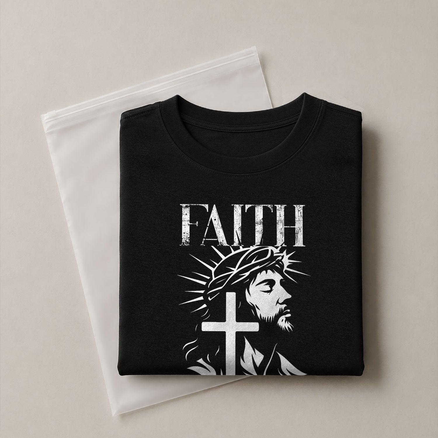 Faith Over Fear Christian Jesus Cross Psalms 118:6 Design - Christian Shirts for Men, Faith Based Christian Tee Shirts - Rust Field Wear