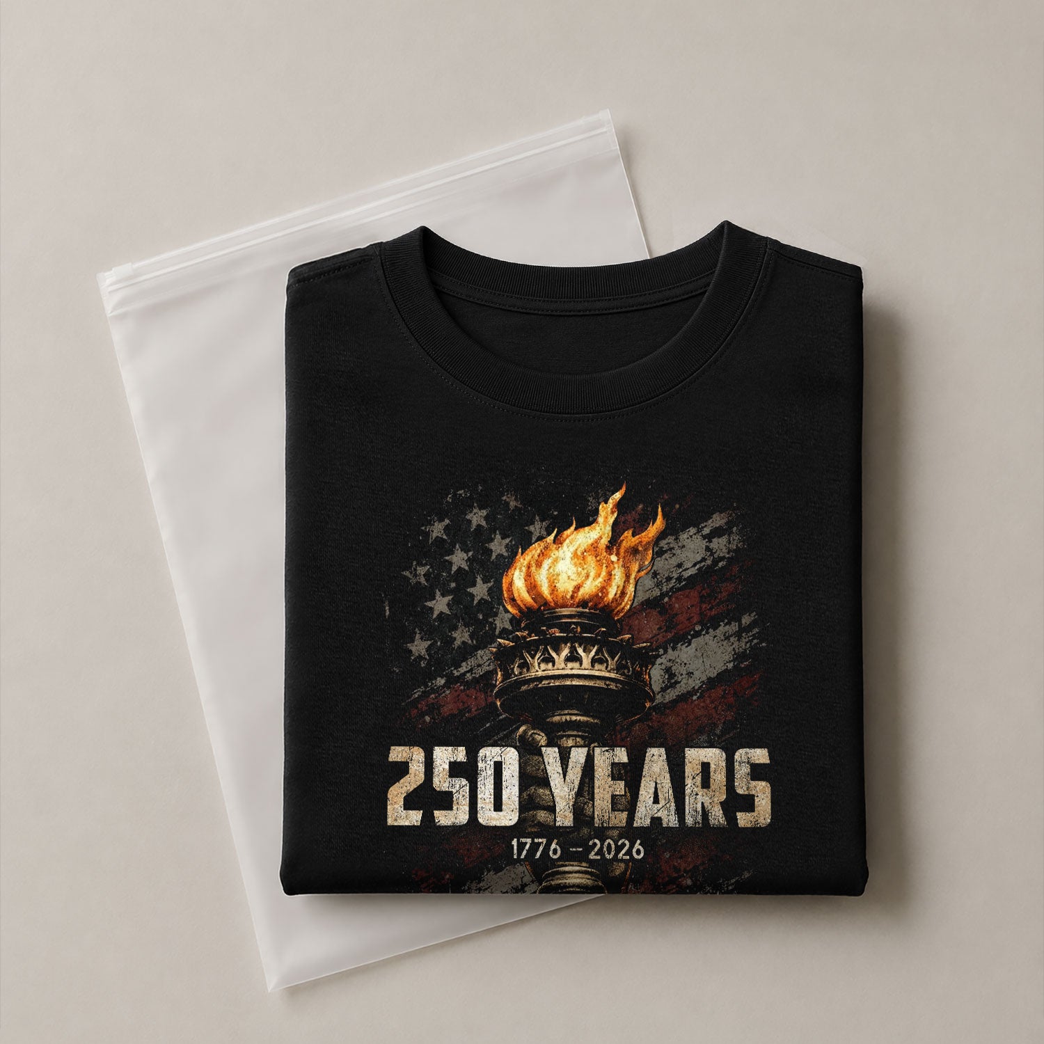 USA 250th Anniversary Shirt 1776-2026 American Flag Liberty Torch Patriotic for Men - Rust Field Wear