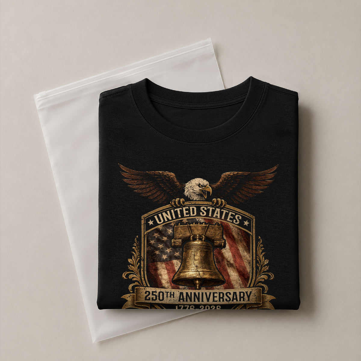 USA 250th Anniversary 250 Years Shirt 1776-2026 Liberty Bell Eagle Patriotic Heritage Crest - Rust Field Wear