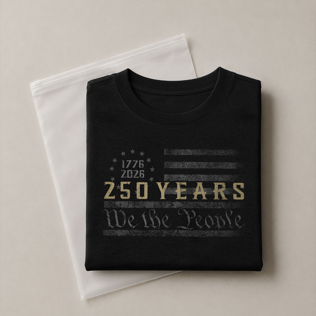 250 Years American Freedom T-Shirt – Minimal USA Flag 1776–2026 Tee - Rust Field Wear