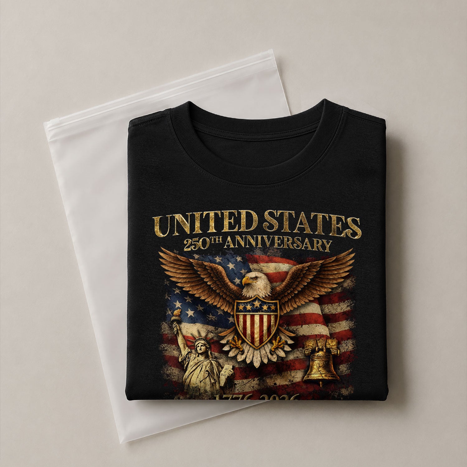 USA 250th Anniversary Shirt 1776-2026 Eagle Liberty Bell Patriotic American Pride - Rust Field Wear