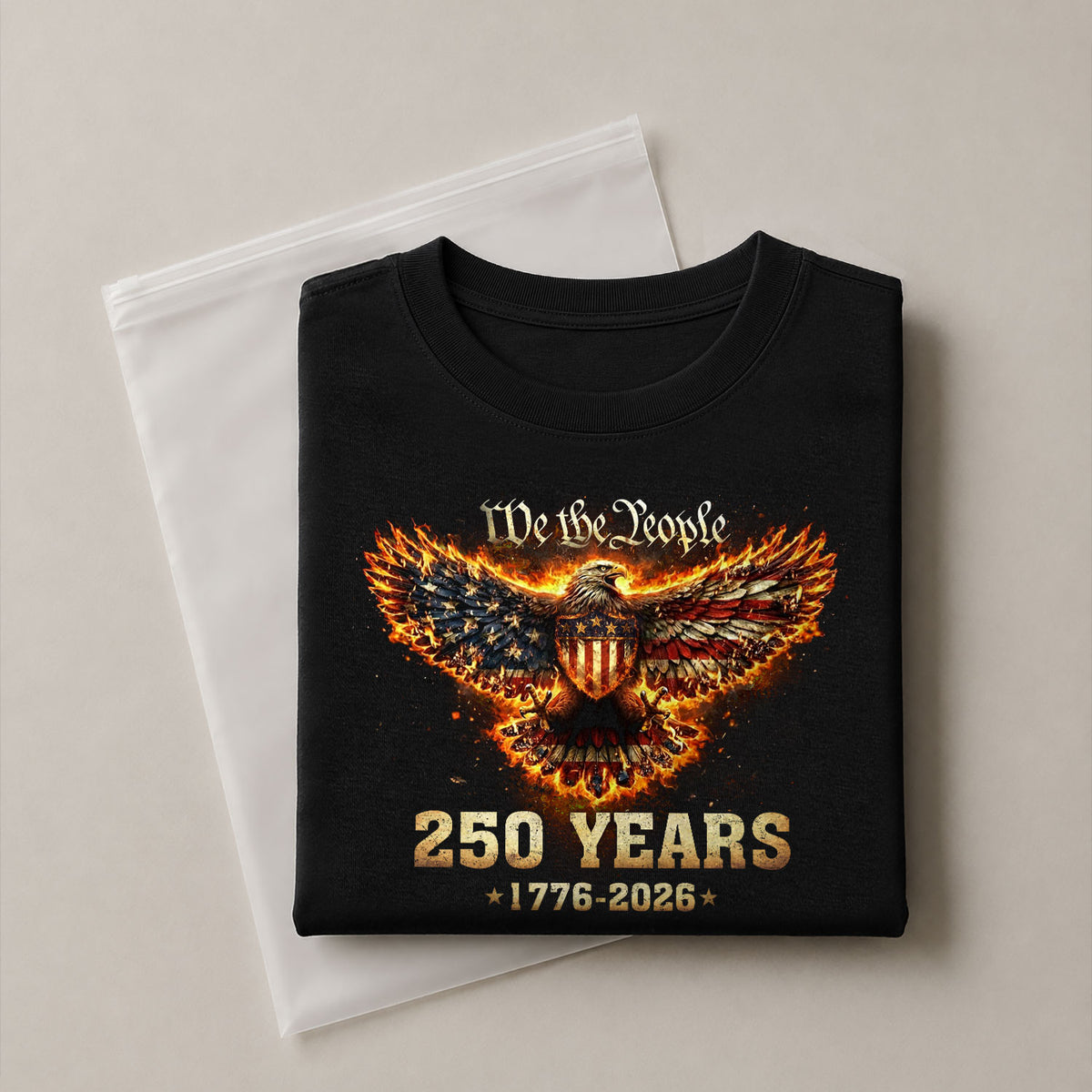 USA 250th Anniversary 250 Years Shirt 1776-2026 American Eagle We The People - Rust Field Wear