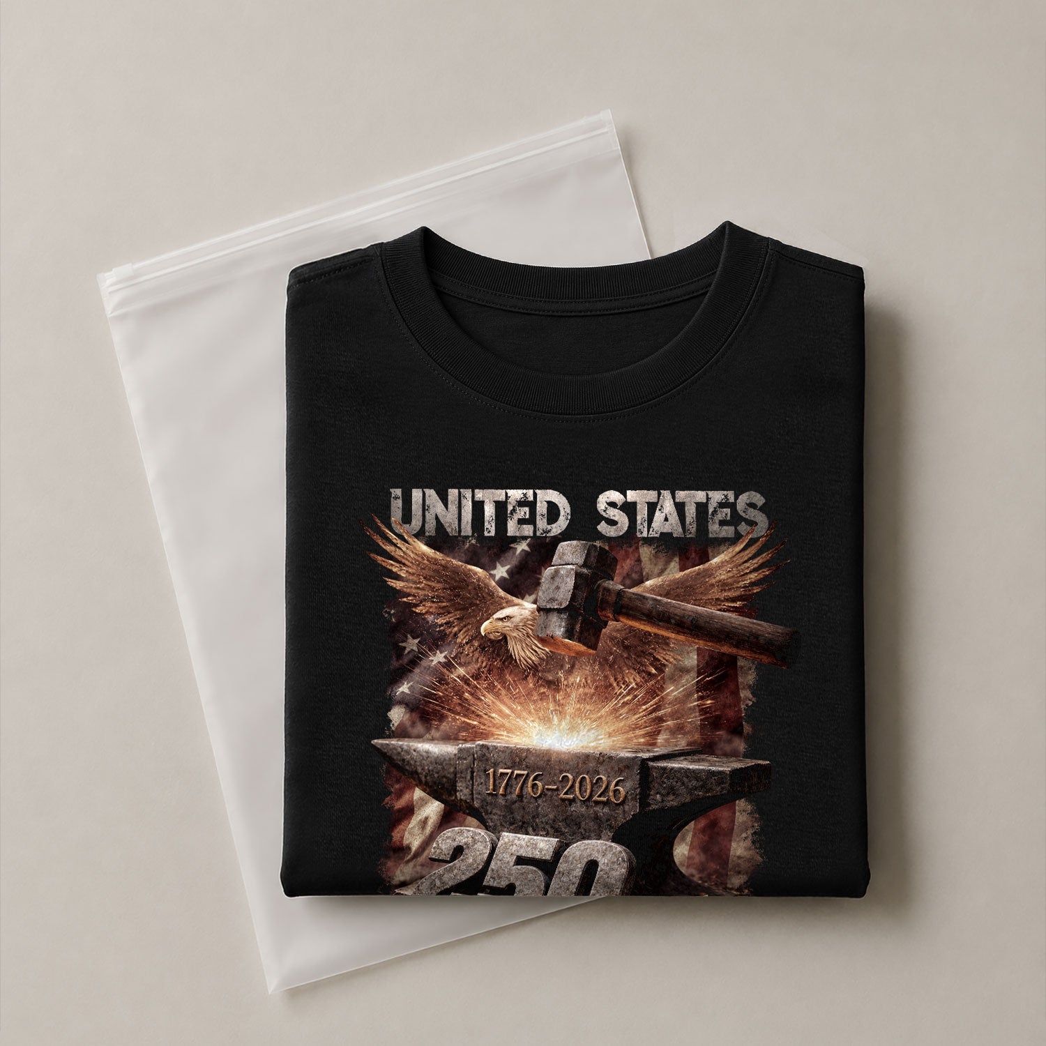 United States 250th Anniversary 250 Years Shirt 1776-2026 We The People Forged in Liberty Eagle Anvil - Rust Field Wear