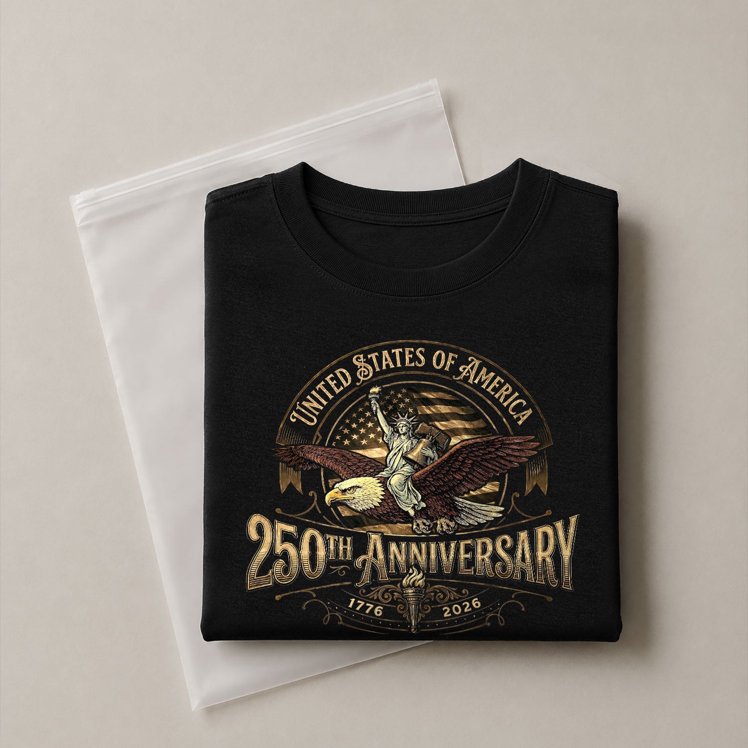 USA 250th Anniversary Shirt 250 Years 1776-2026 Retro Vintage American Emblem Eagle Liberty - Rust Field Wear