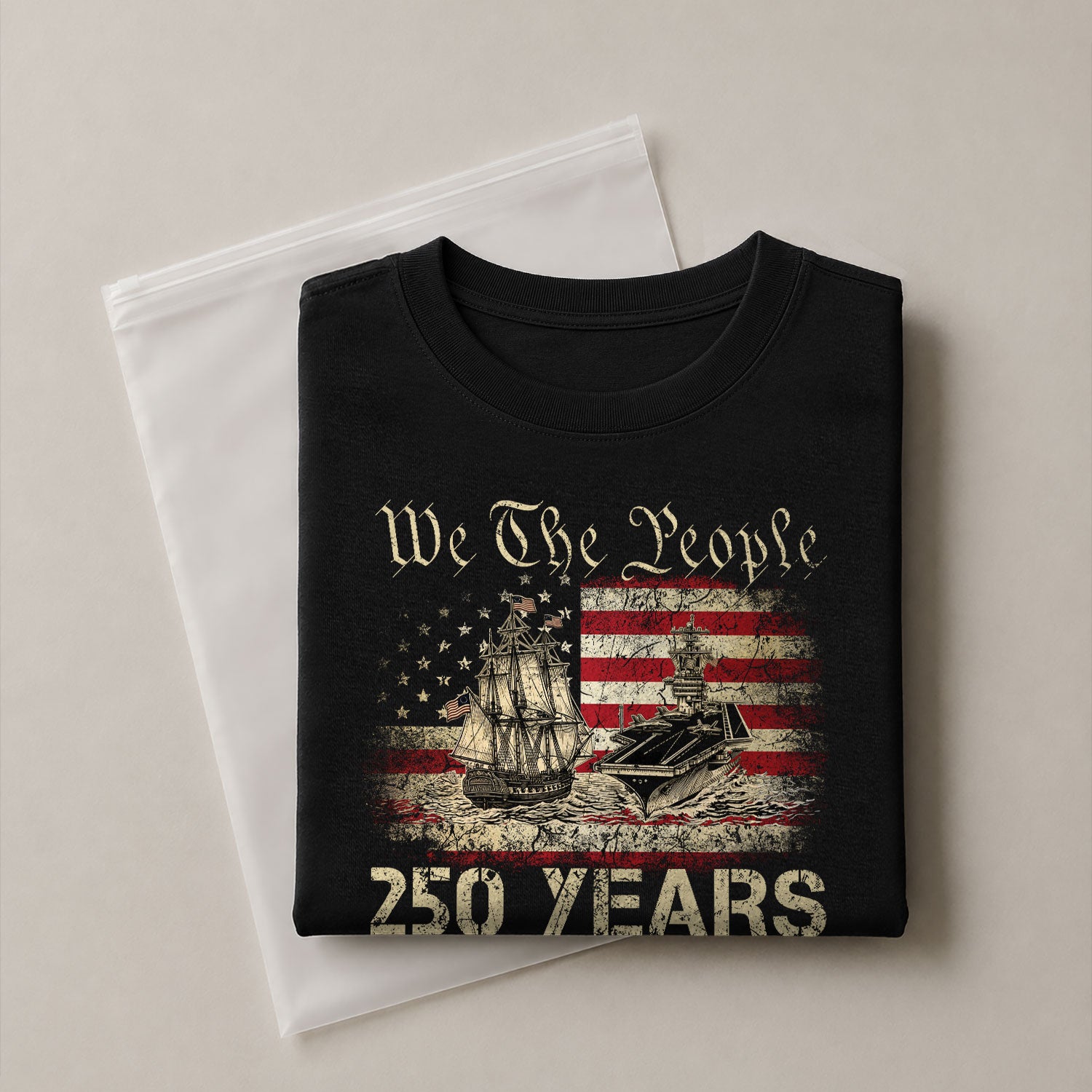 USA 250th Anniversary Shirt 250 Years 1776-2026 We The People Navy Battleship Patriotic - Rust Field Wear