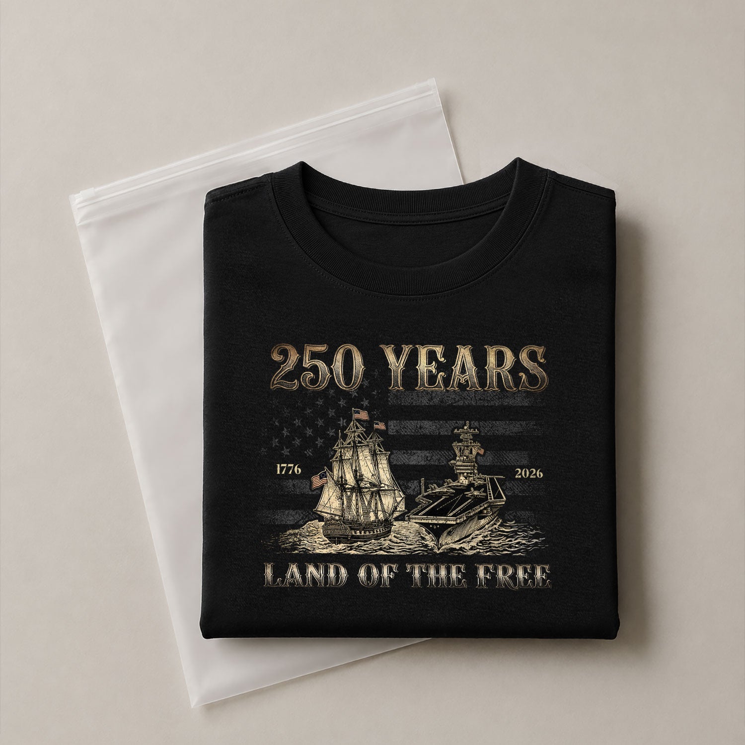 USA 250th Anniversary Shirt 1776-2026 Retro American Sailing Ship Patriotic Tee - Rust Field Wear