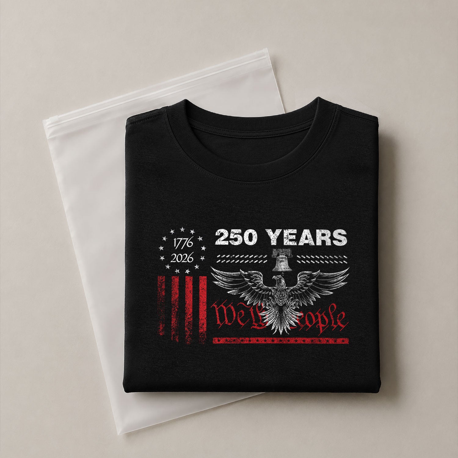 USA 250th Anniversary T-Shirt 250 Years 1776-2026 Eagle Liberty Bell Patriotic American Apparel - Rust Field Wear