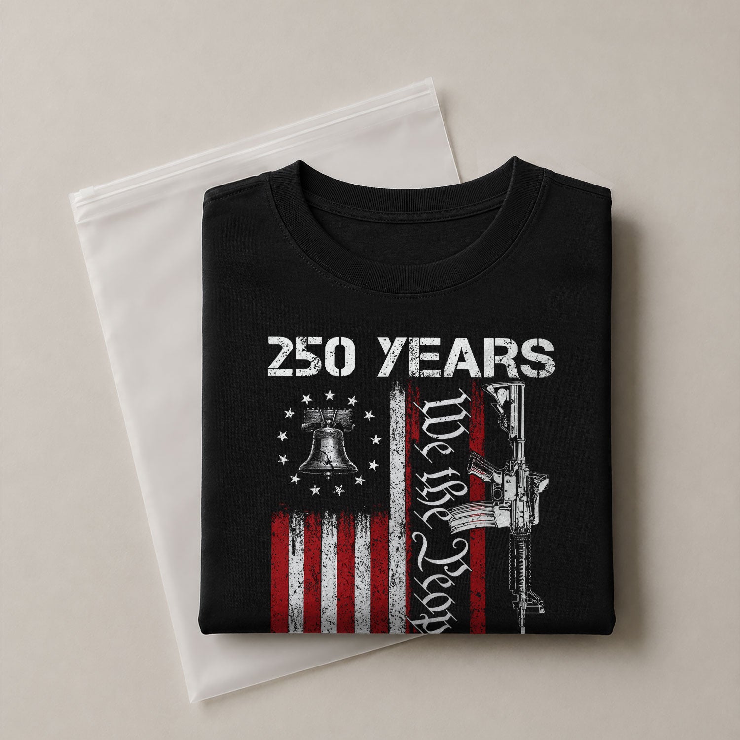 We The People 250th Anniversary T-Shirt 250 Years 1776-2026 Liberty Bell Rifle Patriotic - Rust Field Wear