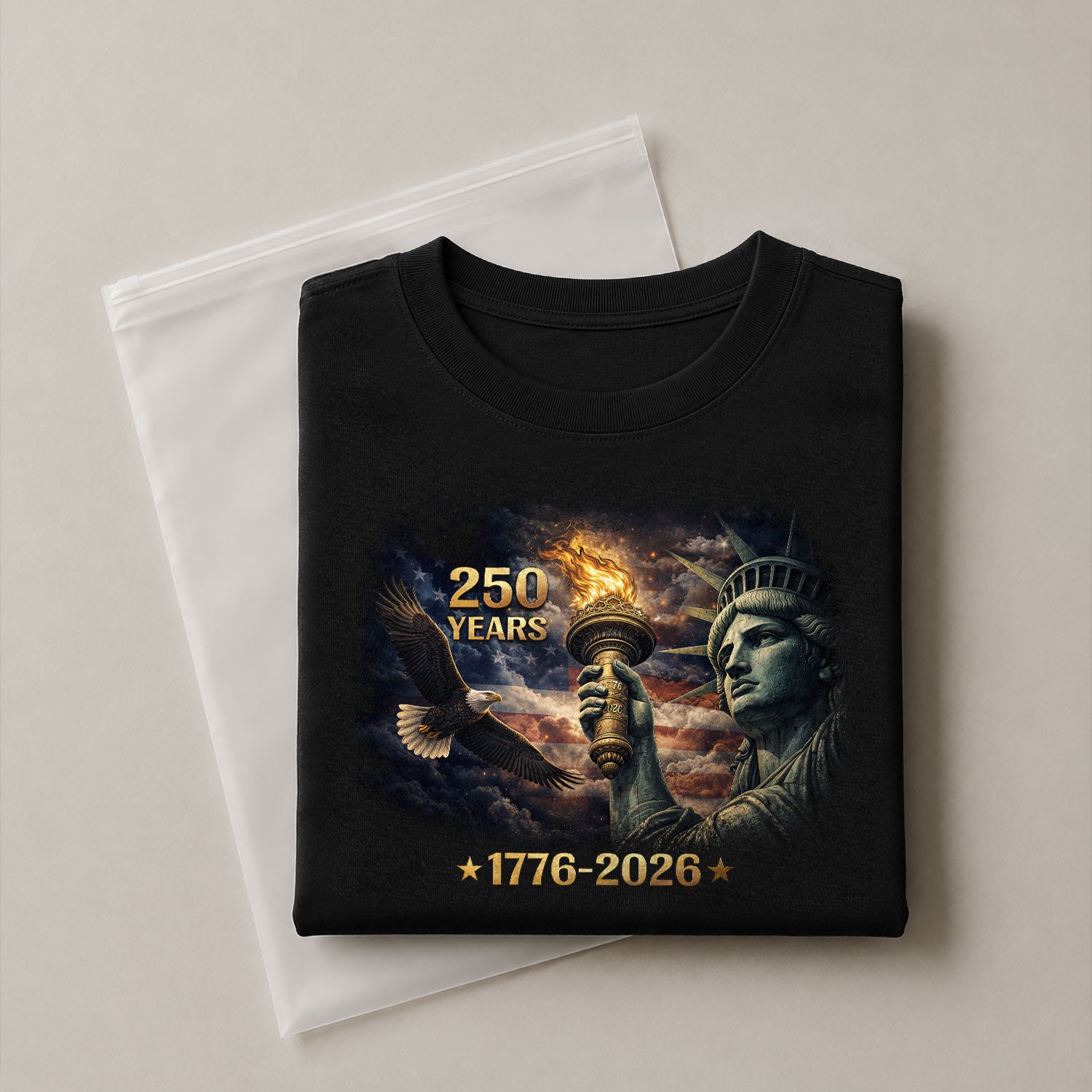 250 Years America Anniversary Eagle & Statue of Liberty Freedom Legacy Shirt - Rust Field Wear